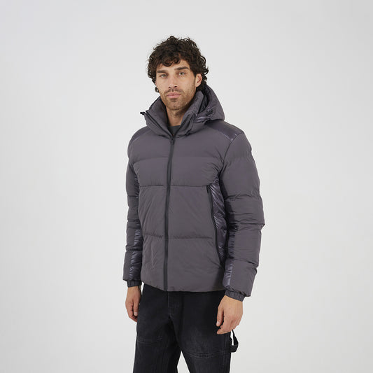 Brave Soul Grey Padded Hooded Zip-Up Jacket - Grey Image 1