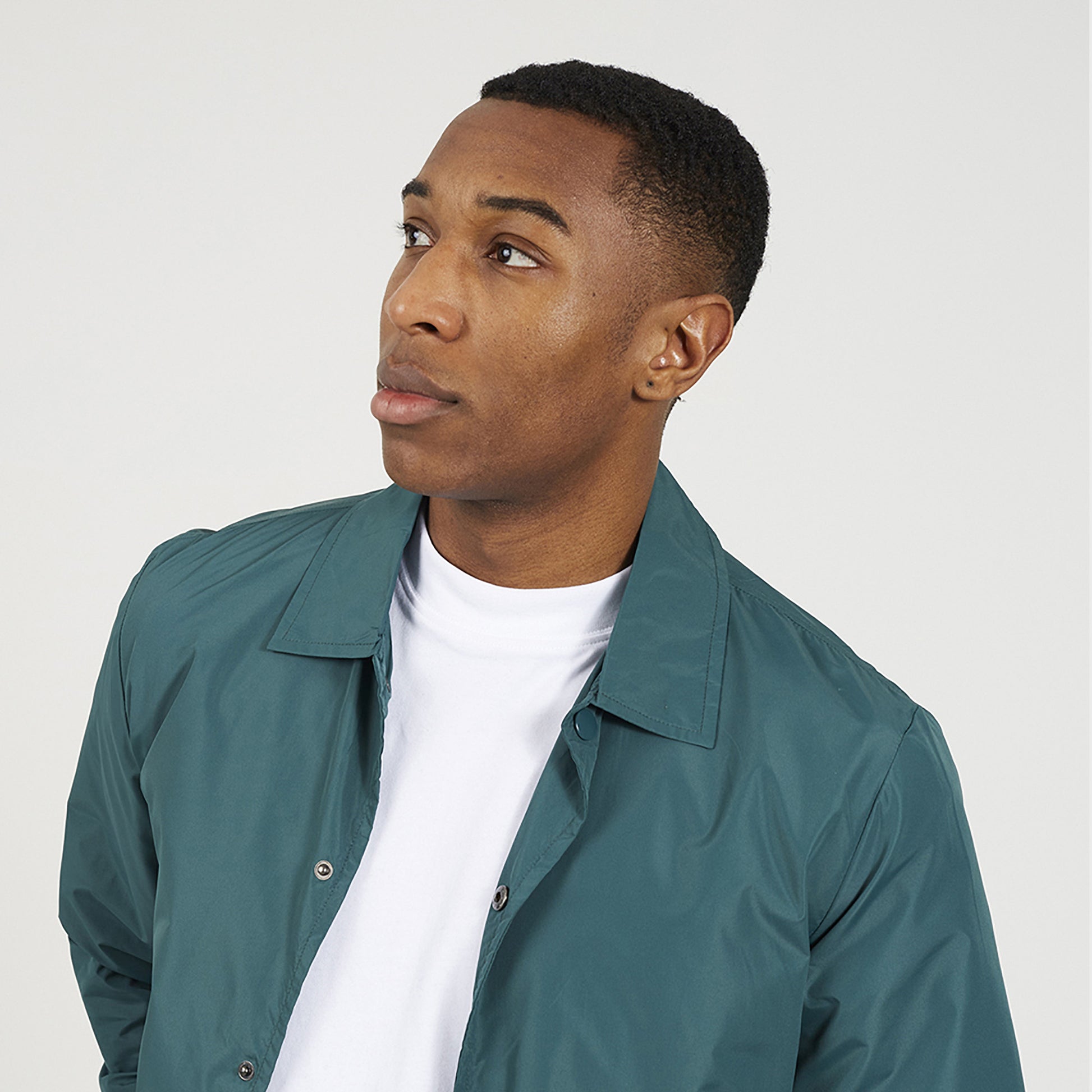 Brave Soul Green Lightweight Coach Style Jacket - Green Image 4