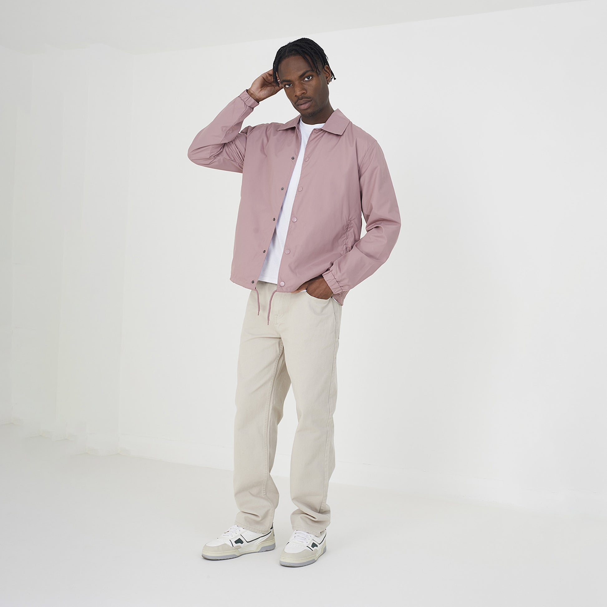 Brave Soul Pink Lightweight Coach Style Jacket - Pink Image 3