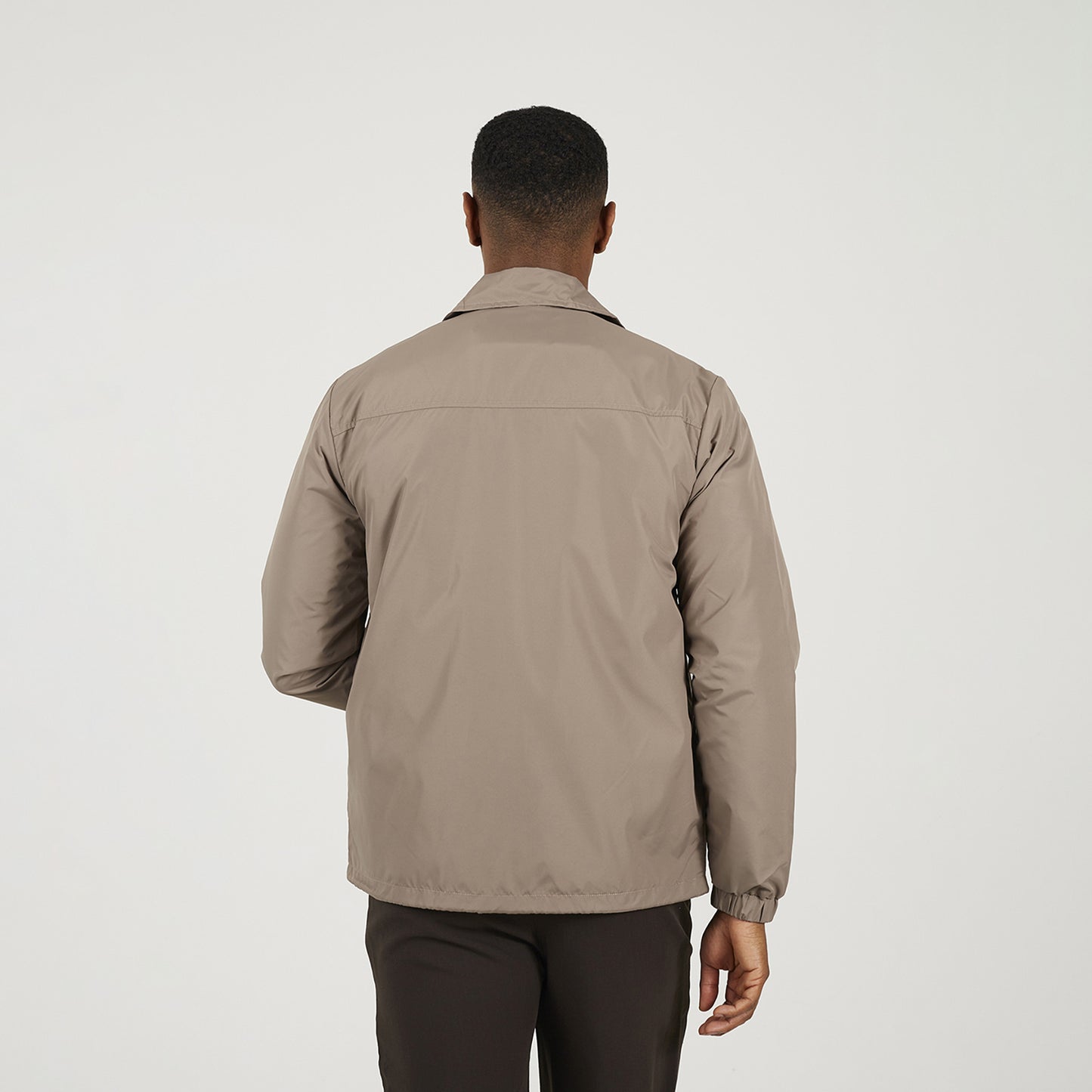 Brave Soul Taupe Lightweight Coach Style Jacket - Taupe Image 2