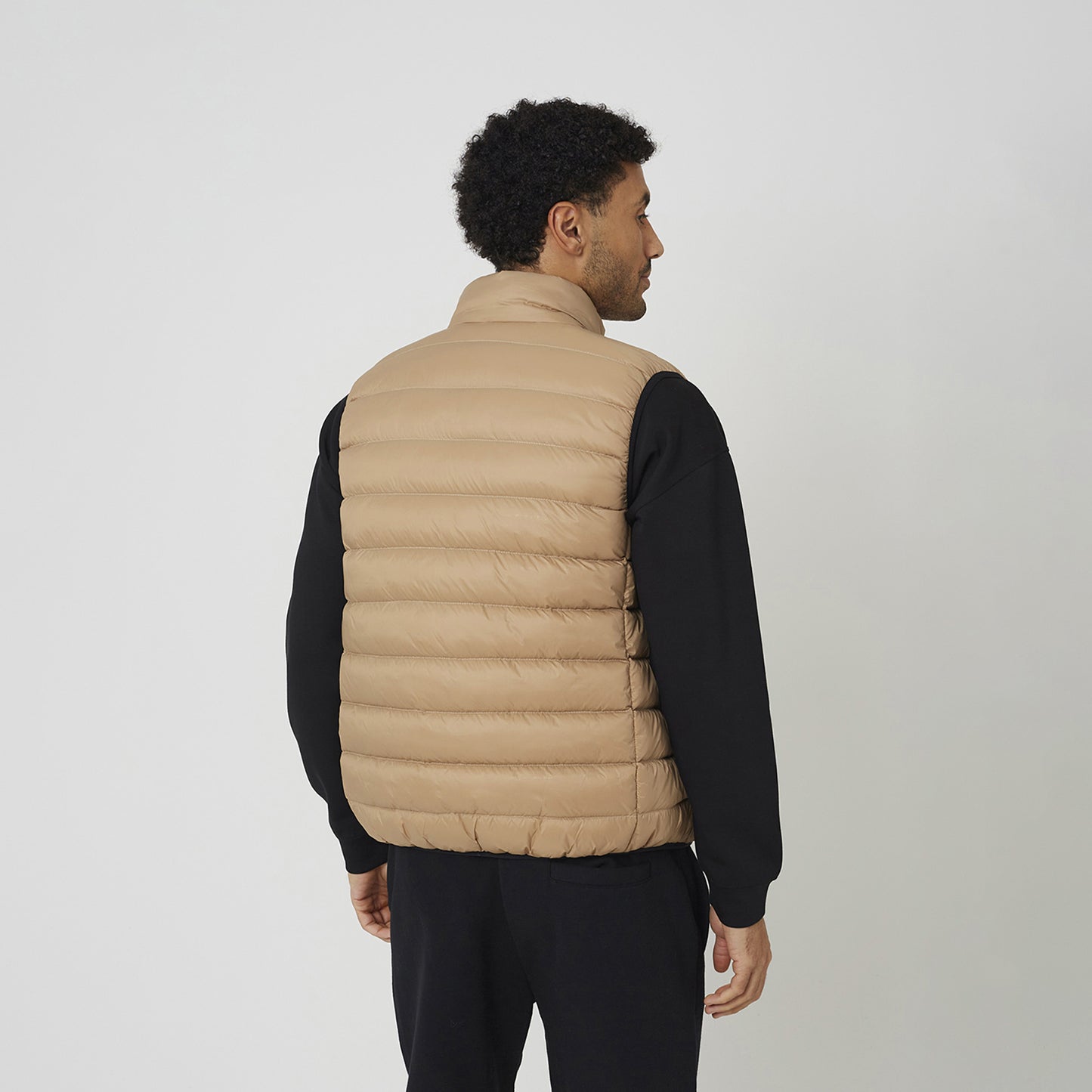 Brave Soul Stone Quilted Padded Gilet - Stone Image 2