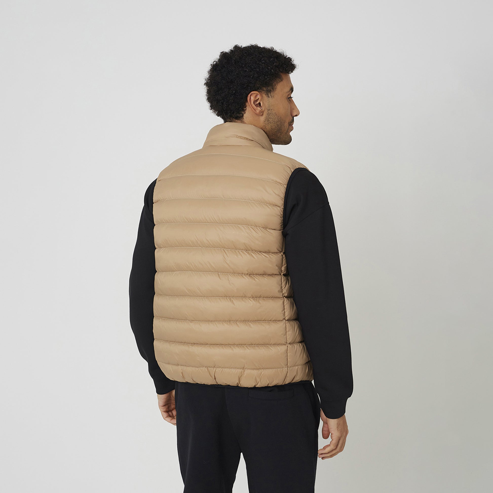 Brave Soul Stone Quilted Padded Gilet - Stone Image 2