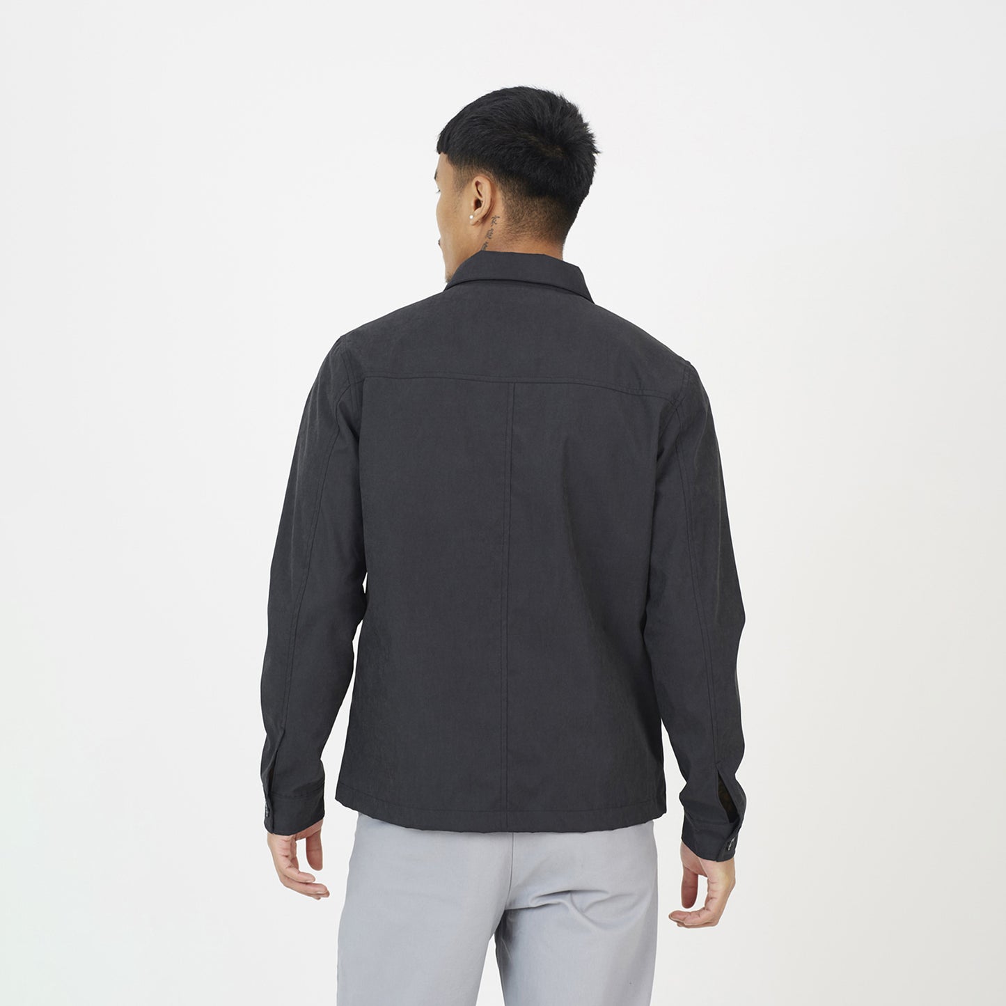 Brave Soul Black Button Through Shacket - Black Image 2