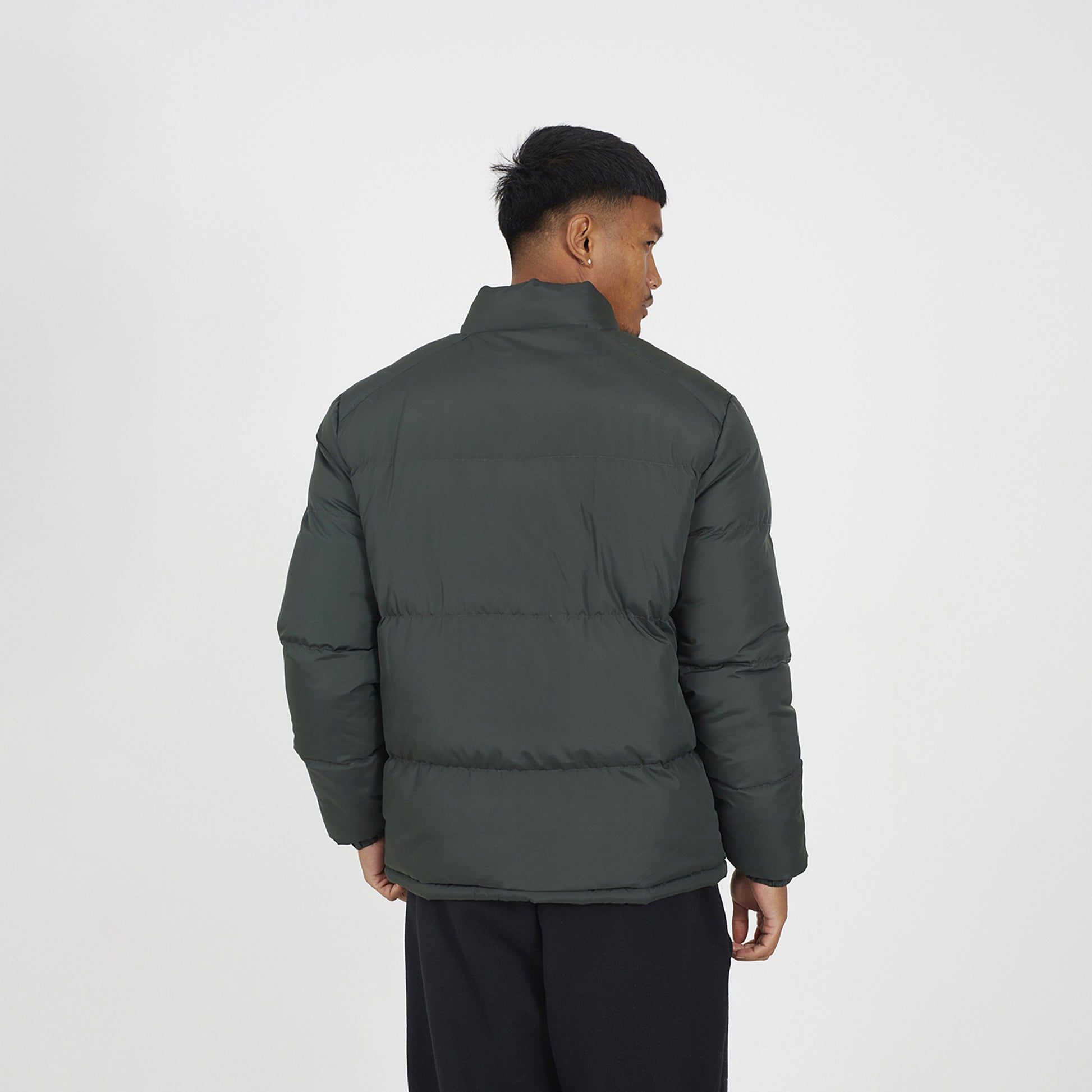 Brave Soul Khaki Funnel Neck Padded Jacket - Khaki Image 2