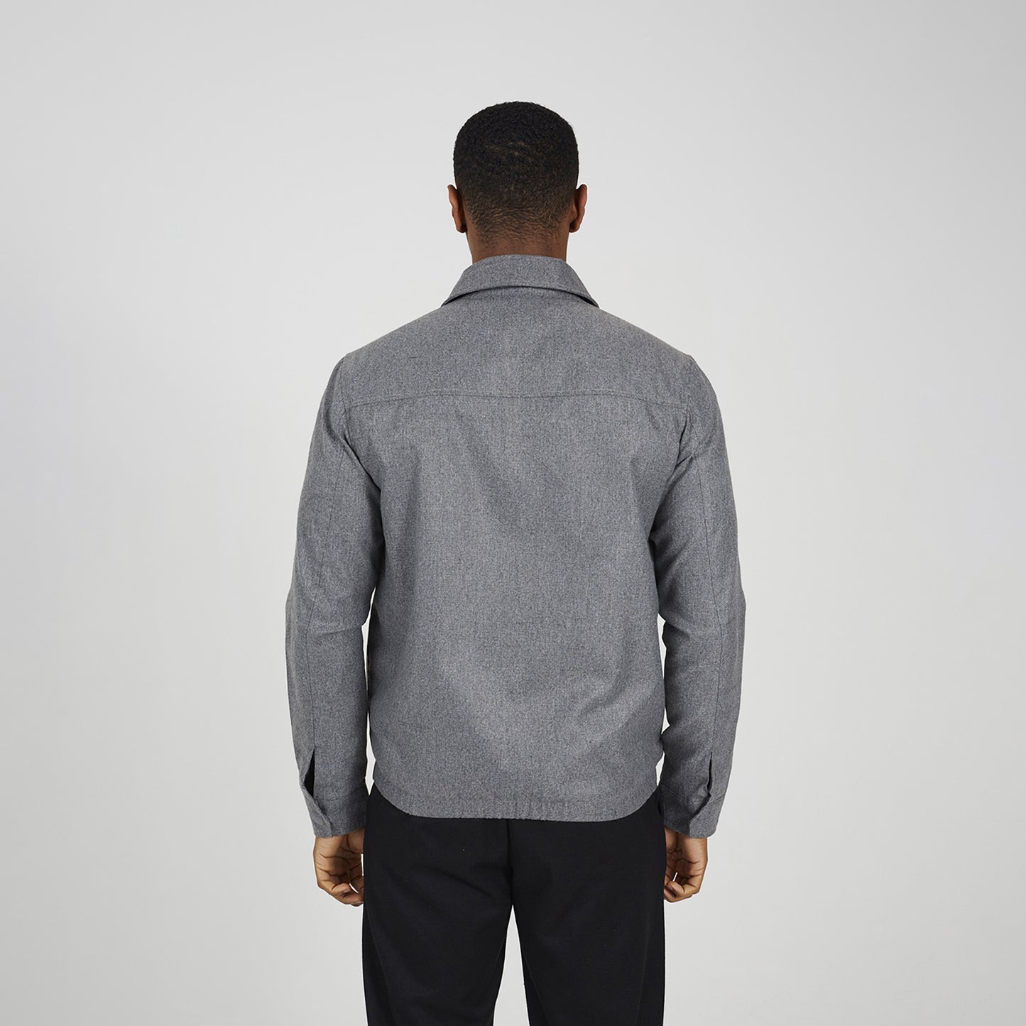 Brave Soul Grey Harrington Style Zip Through Jacket - Grey Image 2