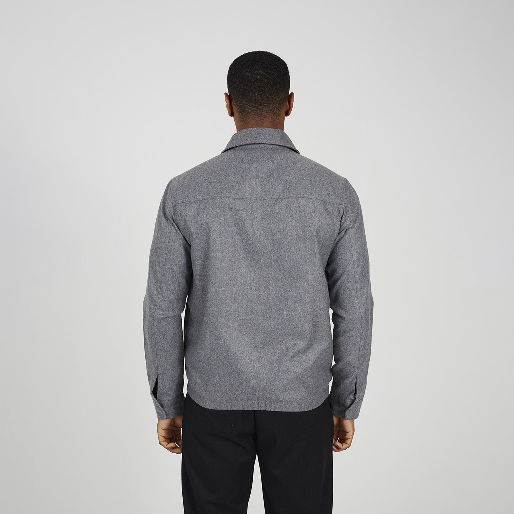 Brave Soul Grey Harrington Style Zip Through Jacket - Grey Image 2
