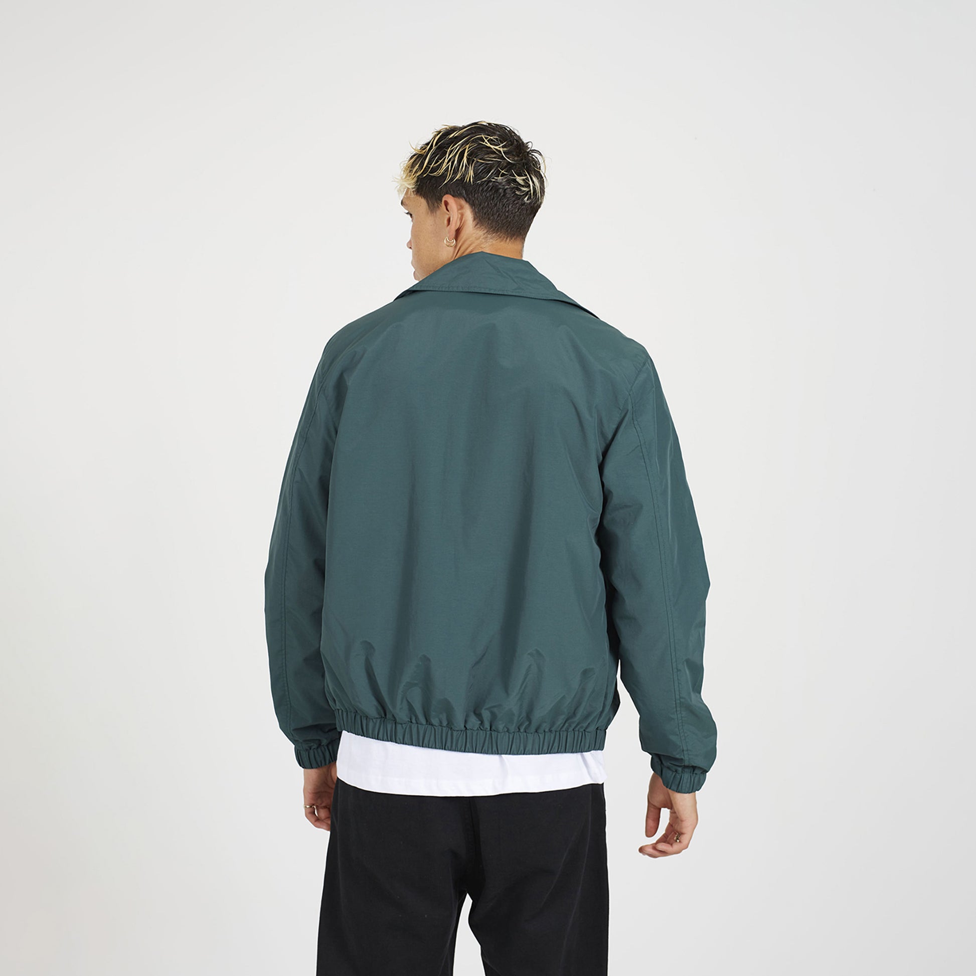 Brave Soul Green Lightweight Harrington Style Jacket - Green Image 2