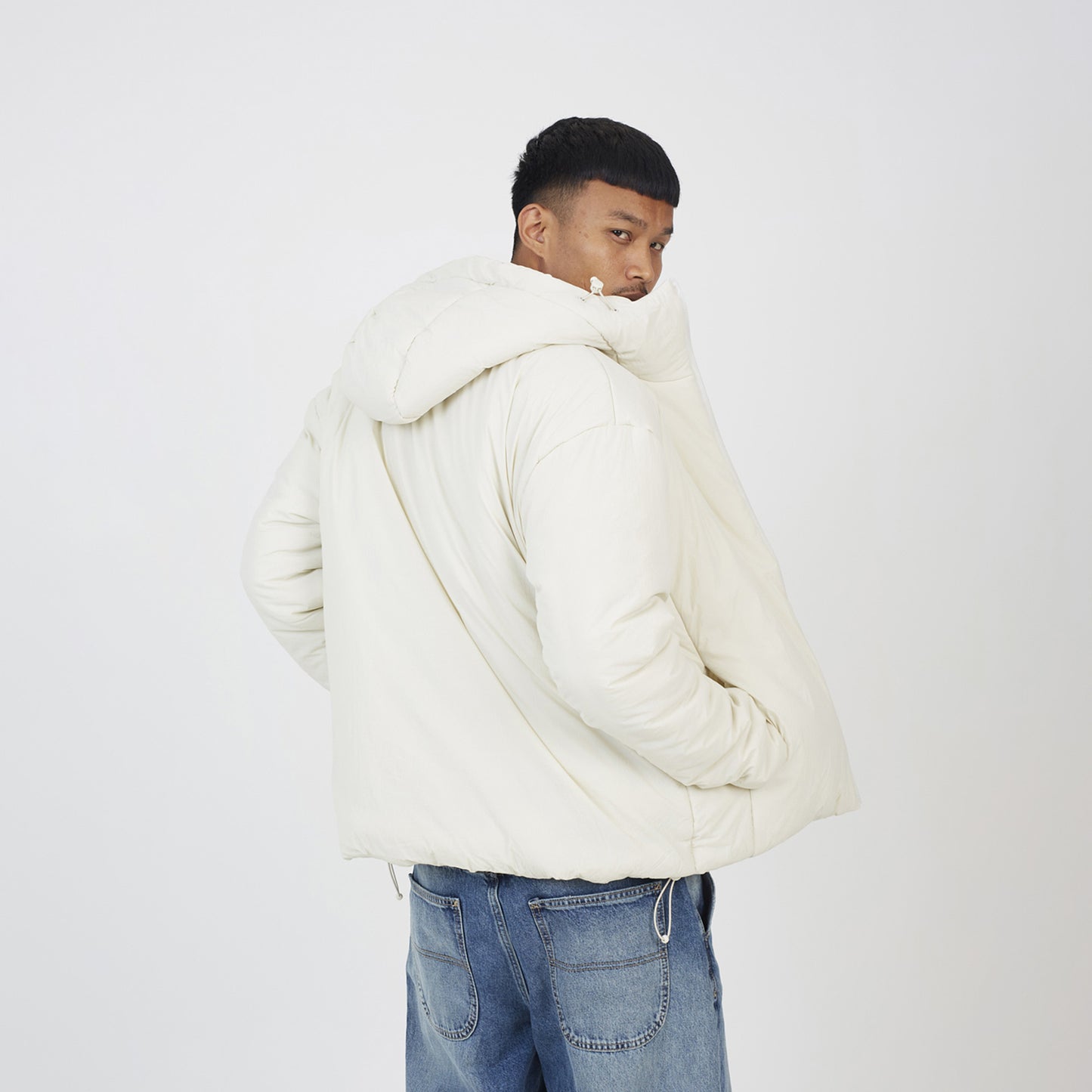 Brave Soul Stone Padded Hooded Jacket - Stone Image 2