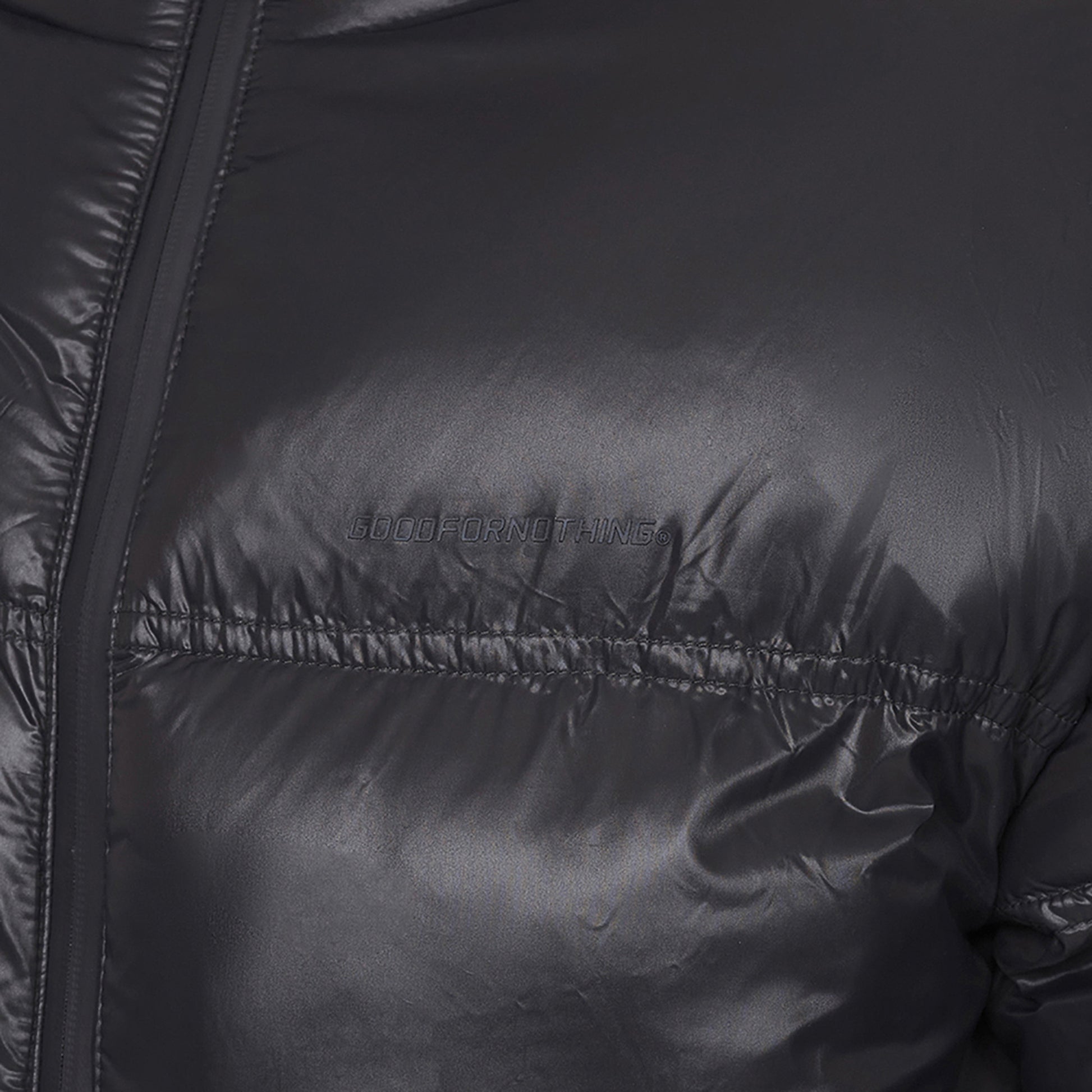 Good For Nothing  Charcoal Hooded Puffer Jacket - Charcoal Image 5