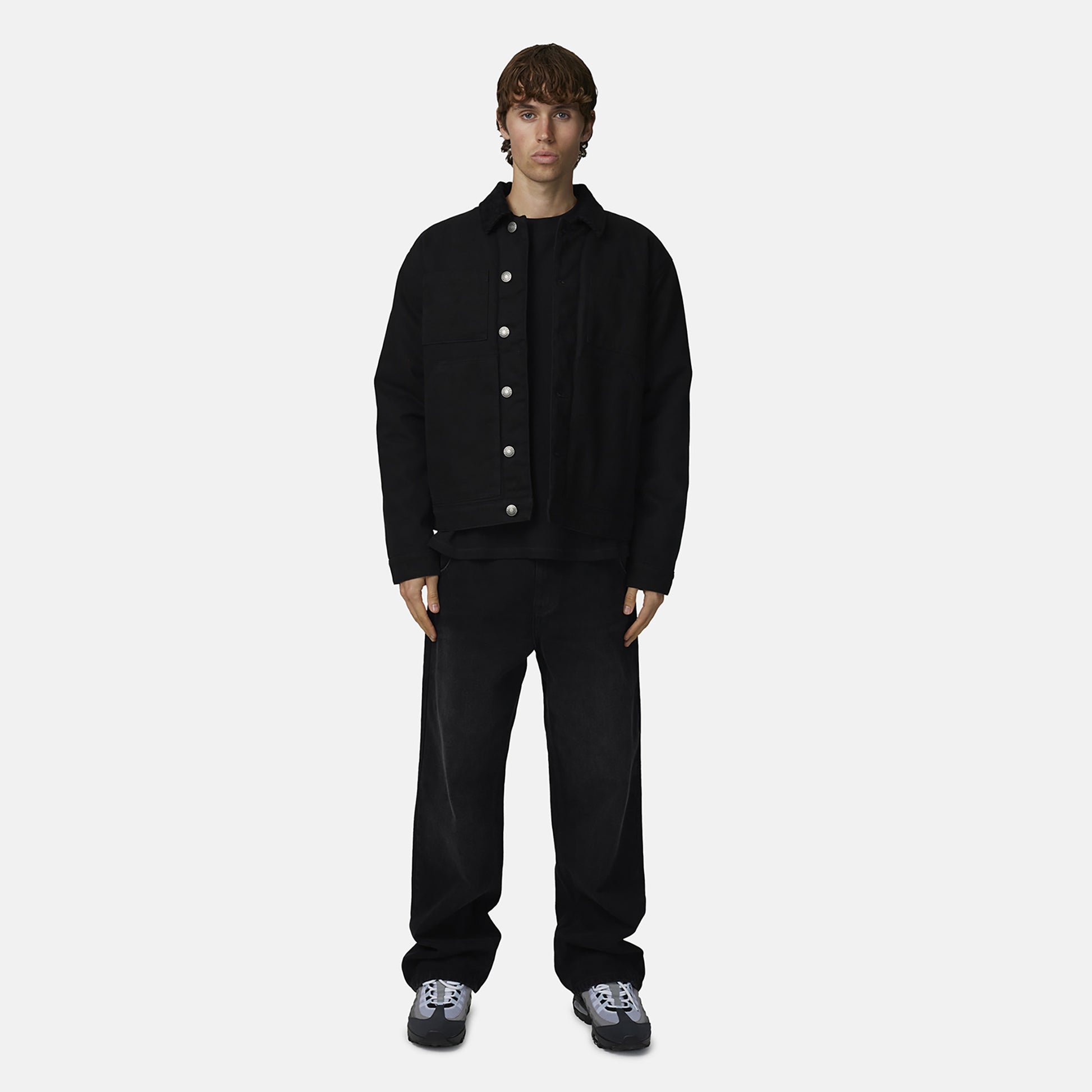 Good For Nothing  Black Washed Worker Jacket - Black Image 4