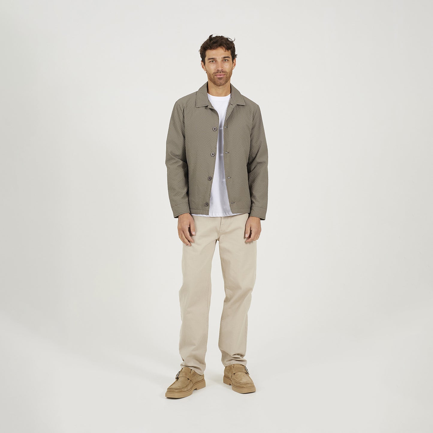 Brave Soul Green Seersucker Shacket - Green Image 3