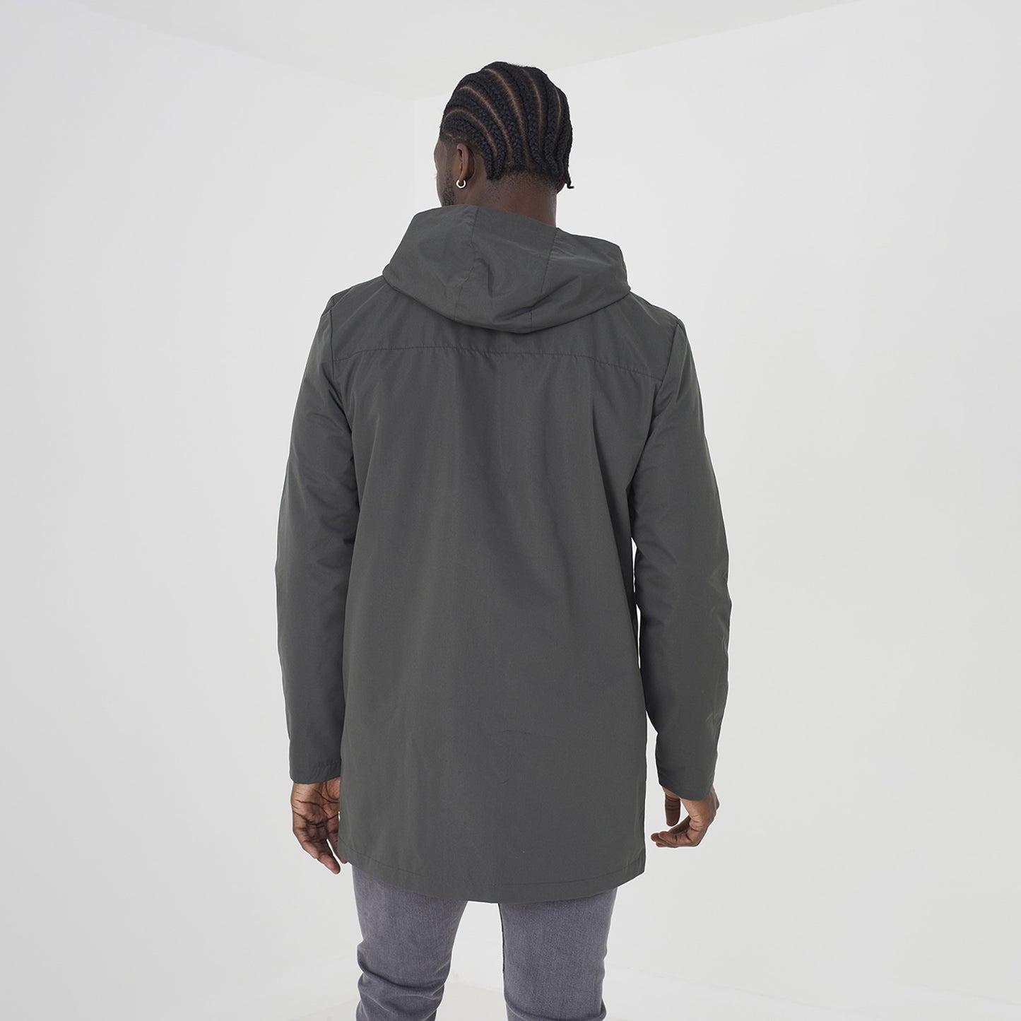 Brave Soul Khaki Zip Through Mac - Khaki Image 2