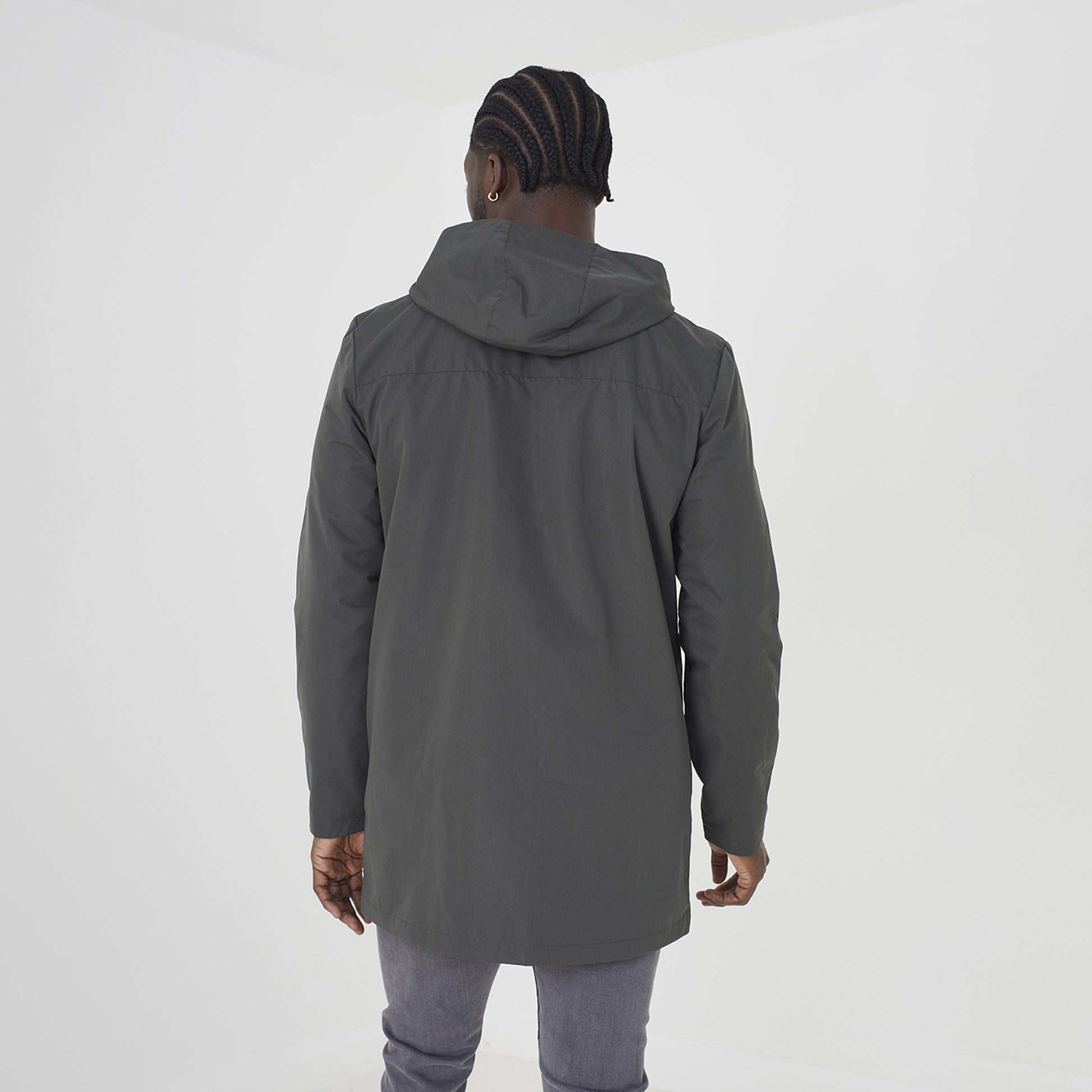 Brave Soul Khaki Zip Through Mac - Khaki Image 2