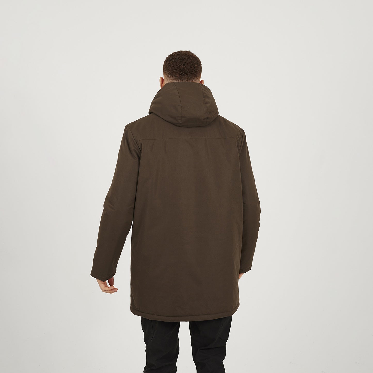 Brave Soul Brown Padded Zip Through Mac Coat - Brown Image 2