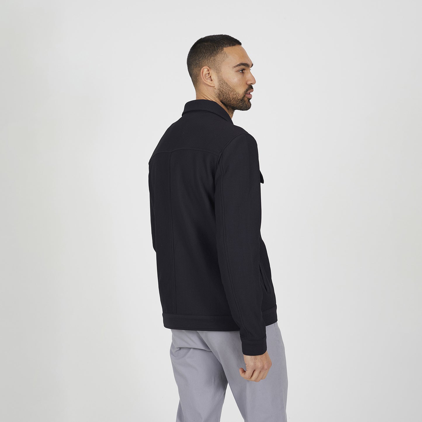 Brave Soul Black Patch Pocket Shacket - Black Image 2