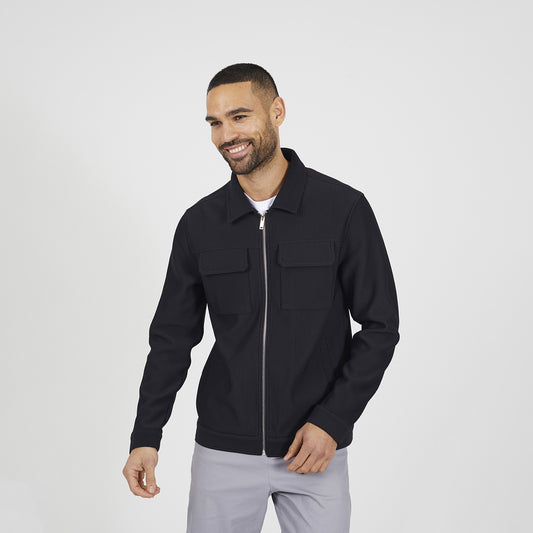 Brave Soul Black Patch Pocket Shacket - Black Image 1