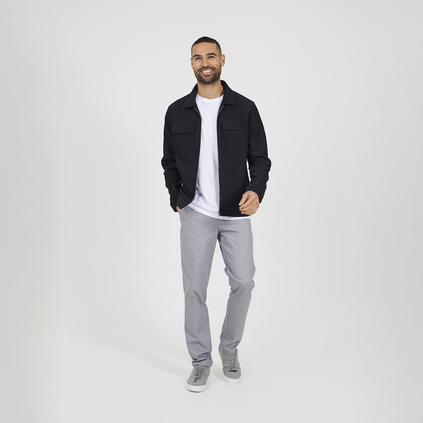 Brave Soul Black Patch Pocket Shacket - Black Image 3