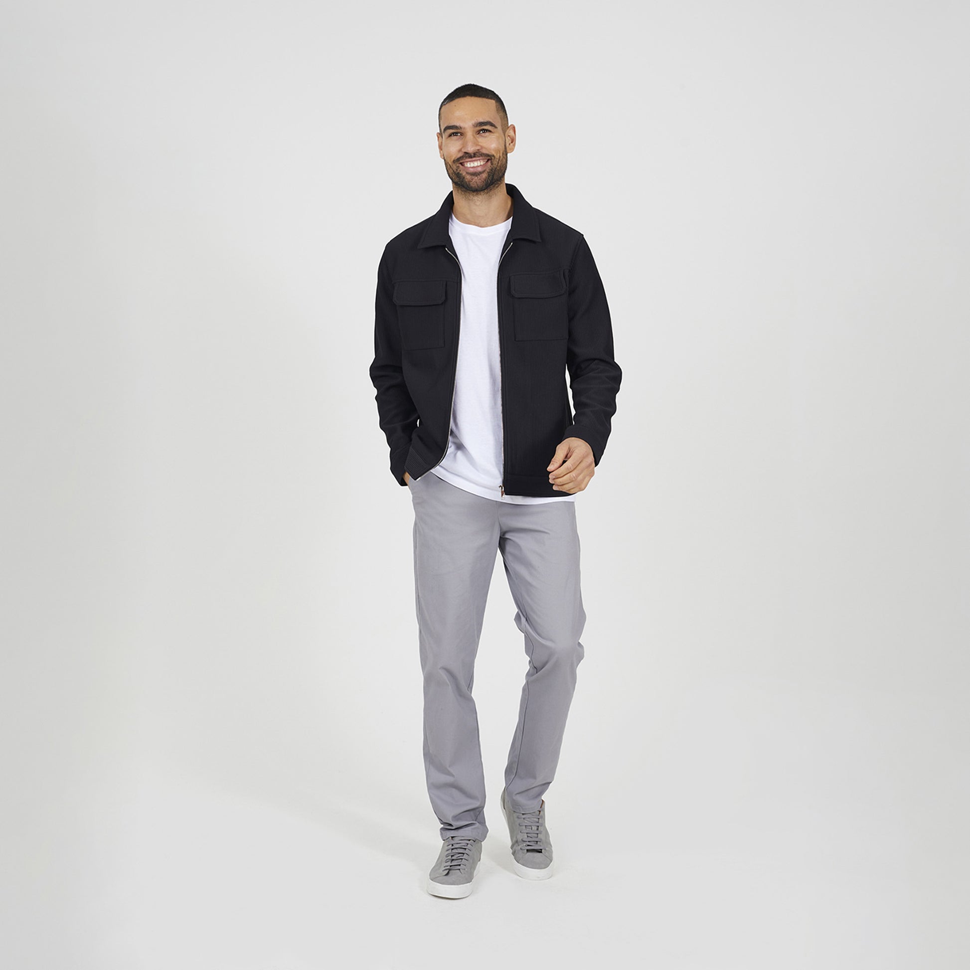 Brave Soul Black Patch Pocket Shacket - Black Image 3