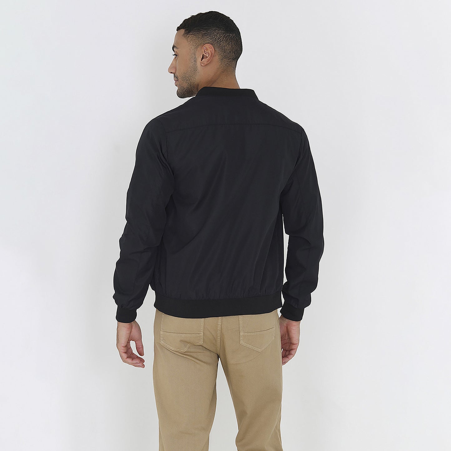 Brave Soul Black Bomber Jacket - Black Image 2