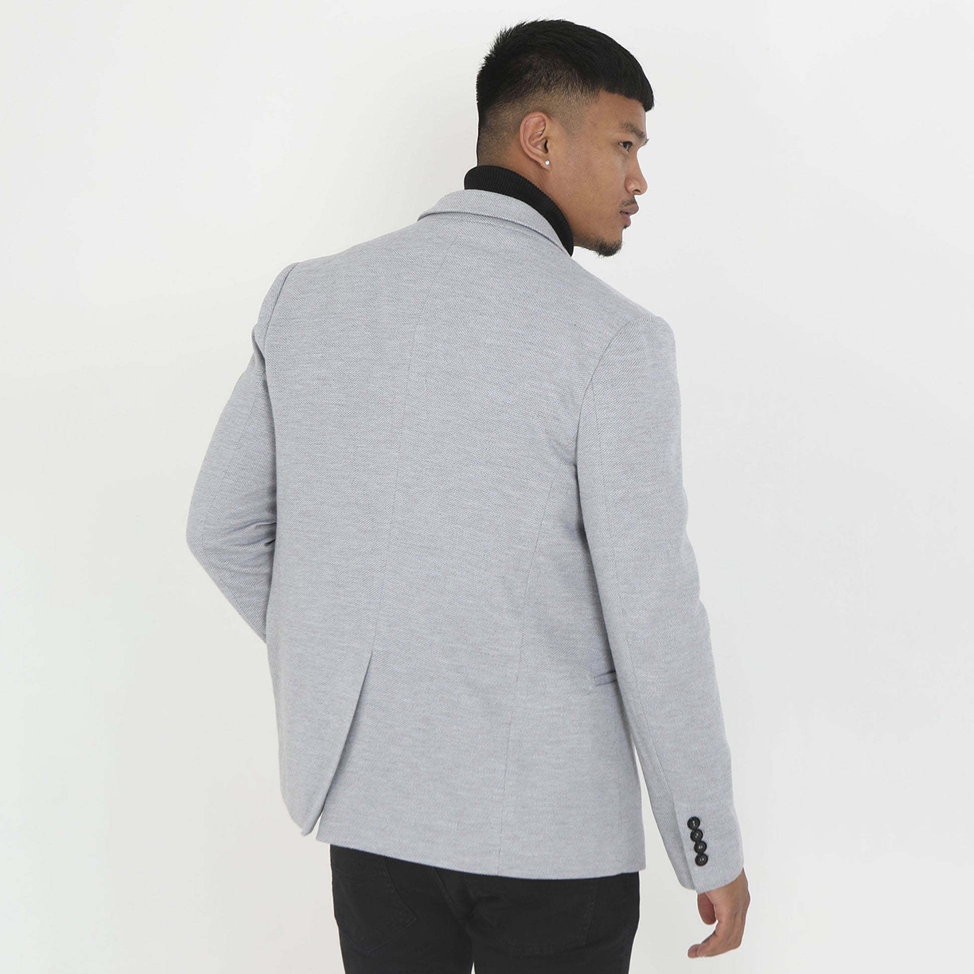 Brave Soul Grey Single Breasted Blazer - Grey Image 2