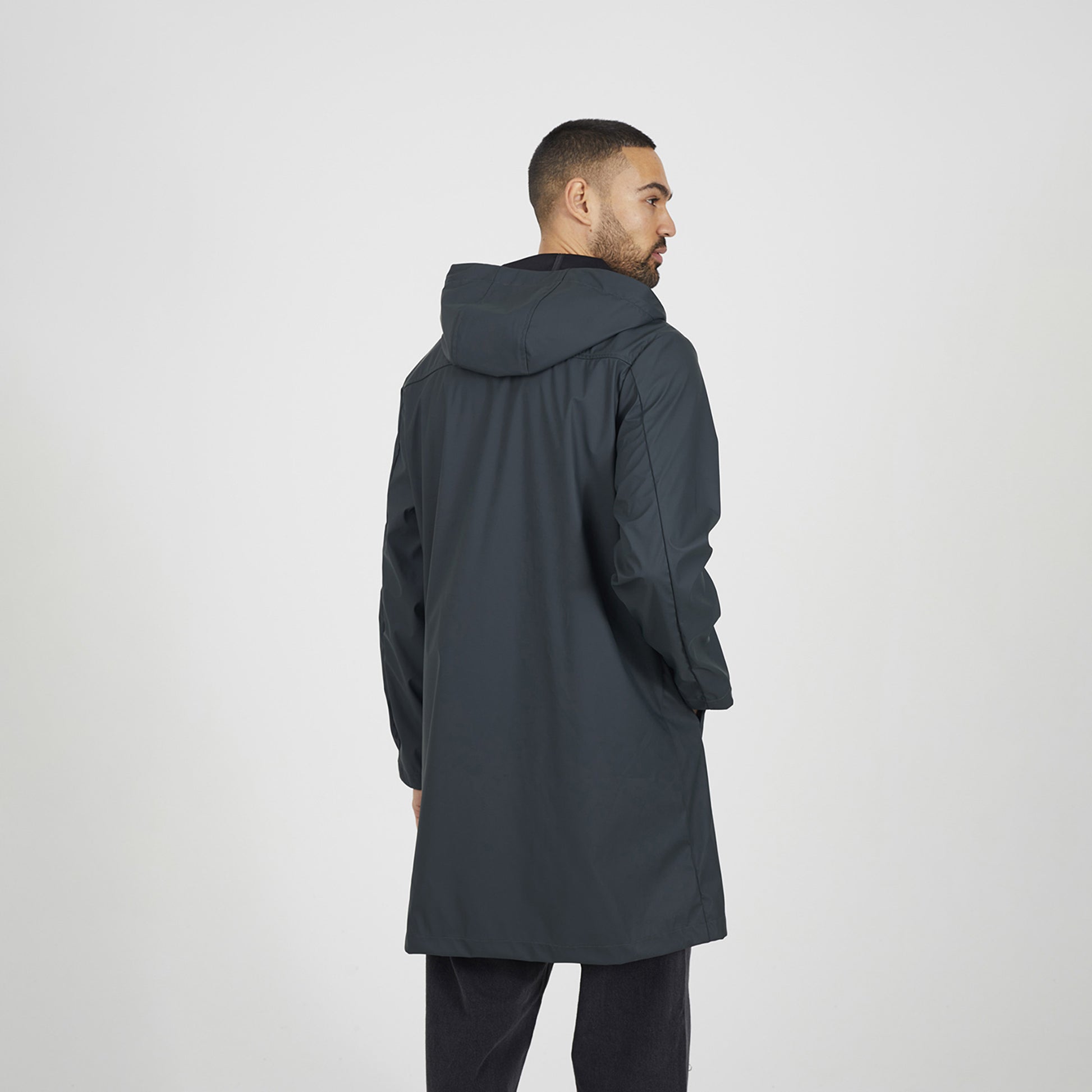 Brave Soul Khaki Rubberised Hooded Parka Style Jacket - Khaki Image 2