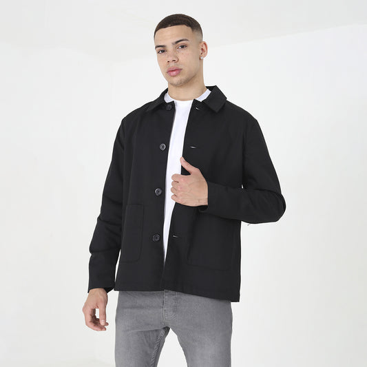 Brave Soul Black Patch Pocket Coach Jacket - Black Image 1