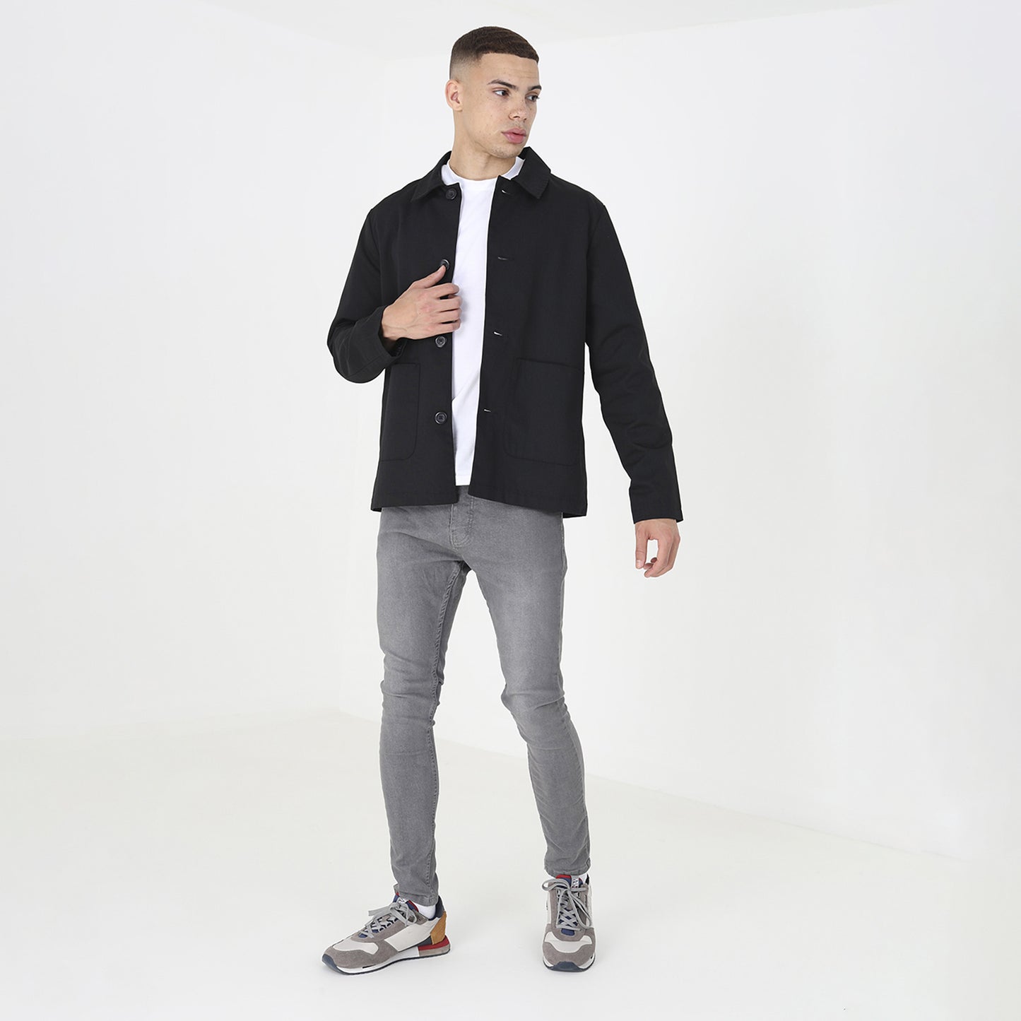 Brave Soul Black Patch Pocket Coach Jacket - Black Image 3