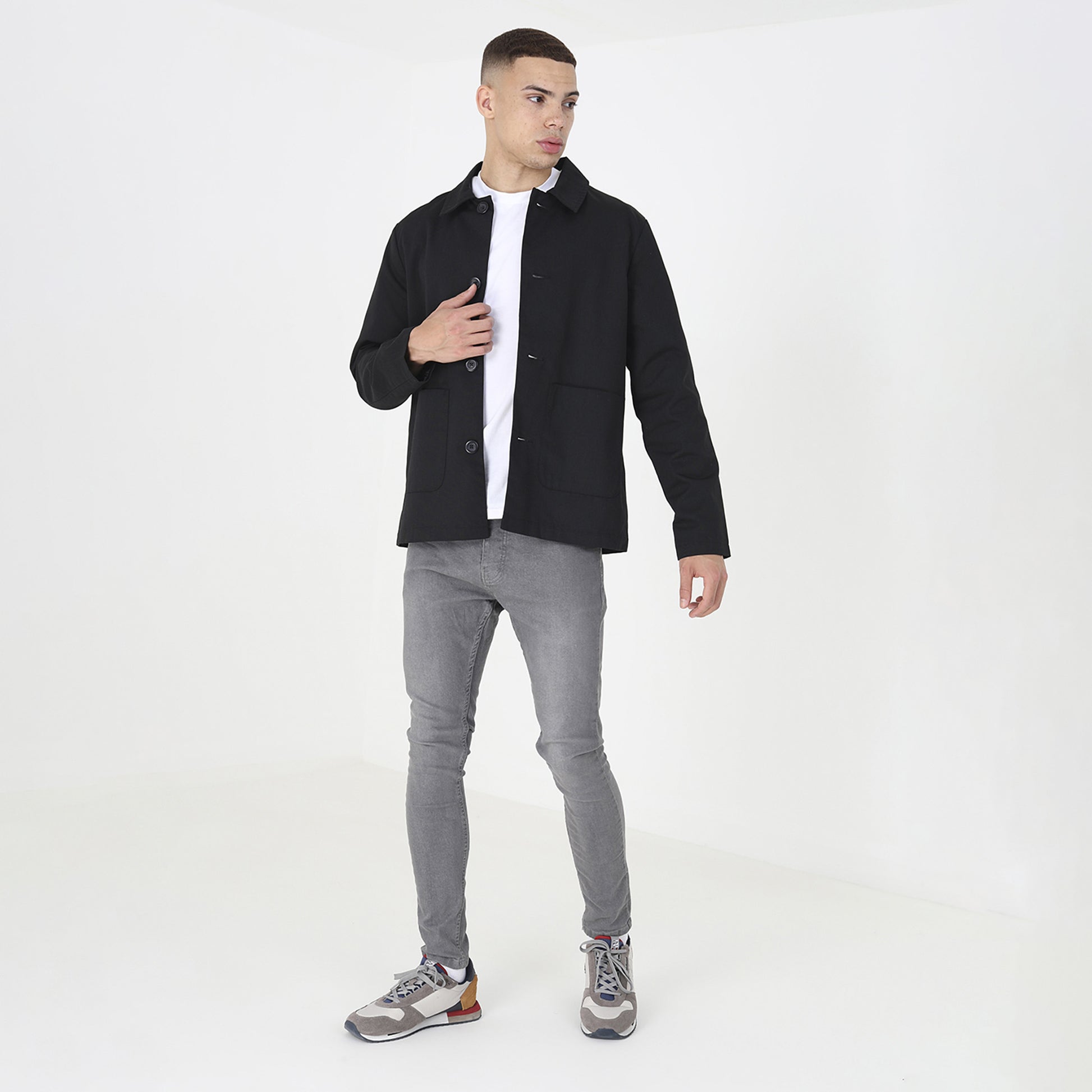 Brave Soul Black Patch Pocket Coach Jacket - Black Image 3