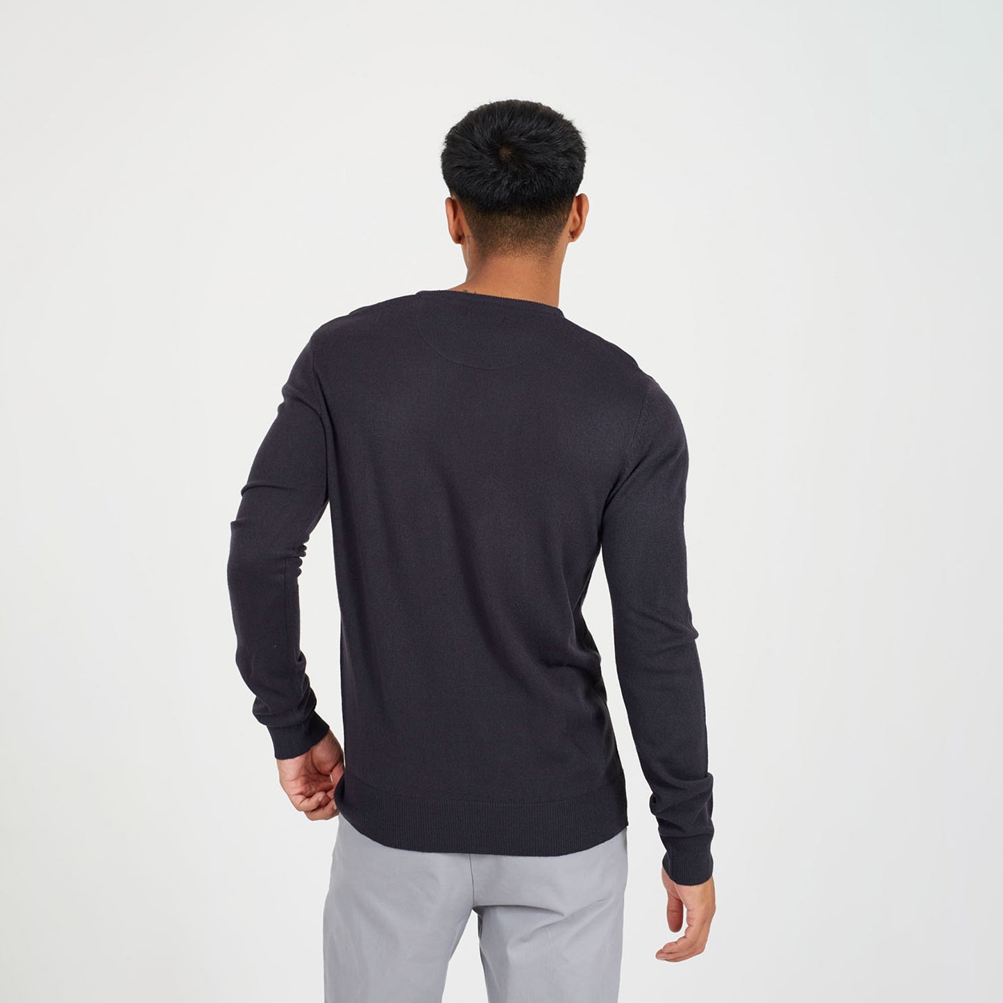 Brave Soul Navy 2 Pack Crew Neck Knit Jumpers - Navy Image 2