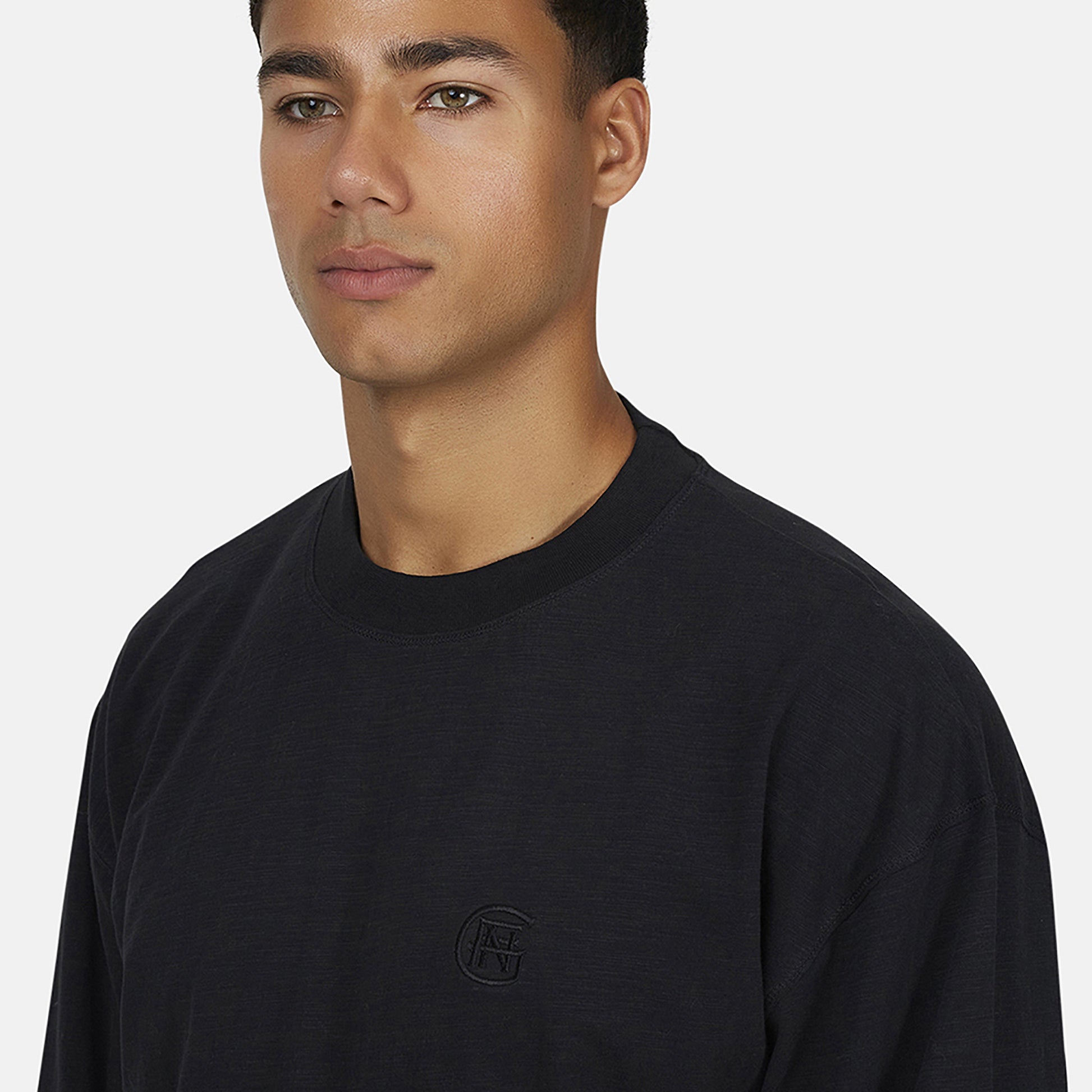 Good For Nothing  Black Relaxed Long Sleeve T-Shirt - Black Image 3
