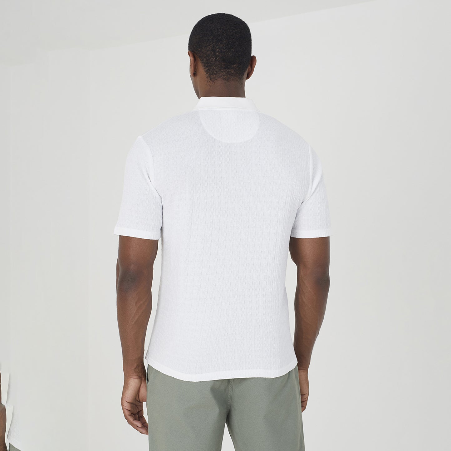 Brave Soul White Short Sleeve Polo Shirt - White Image 2