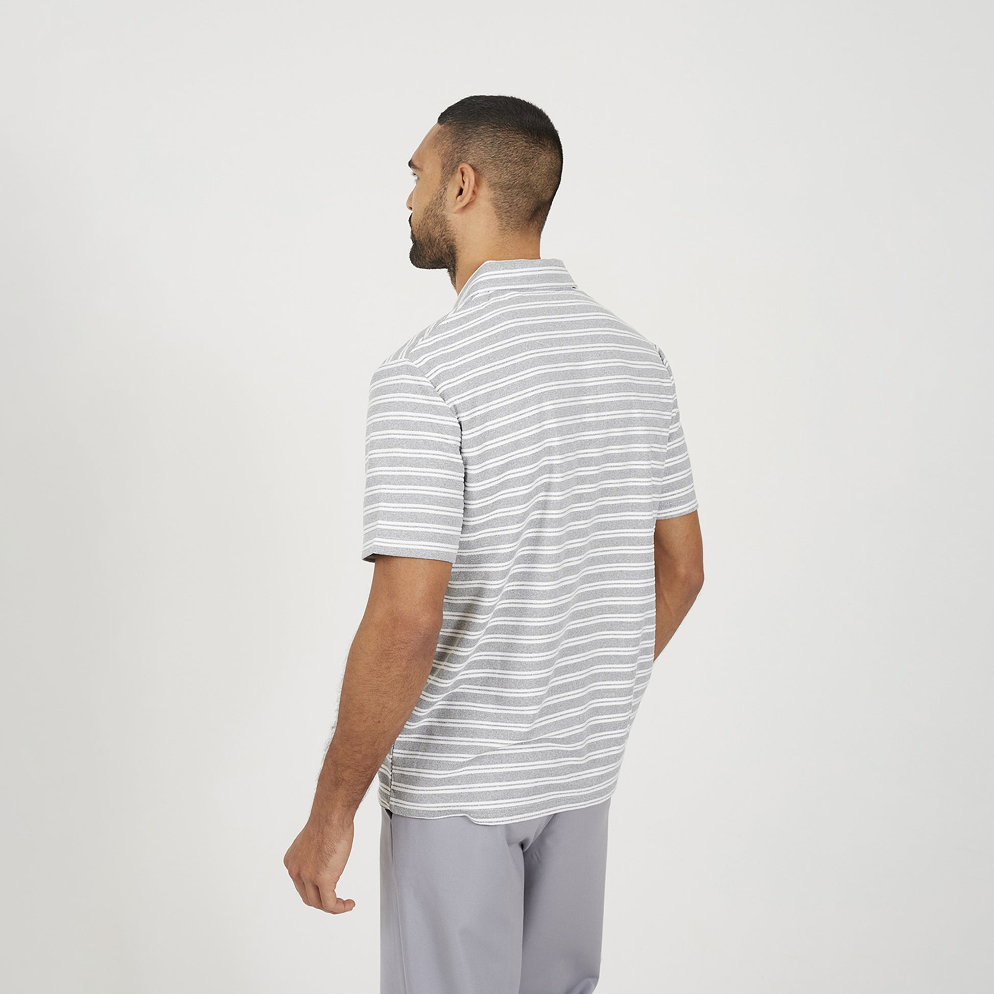 Brave Soul White Trophy Neck Polo Shirt - White Image 2