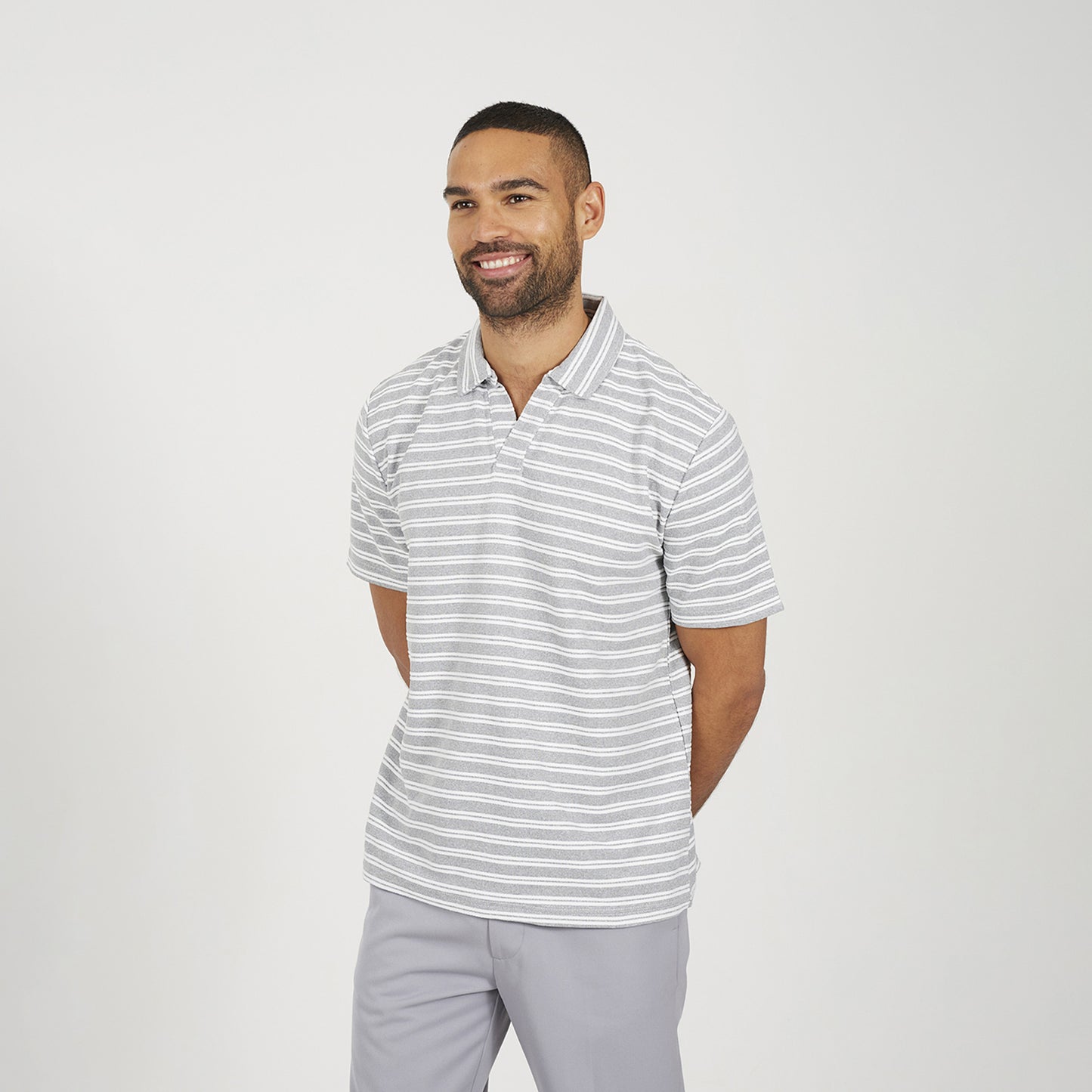 Brave Soul White Trophy Neck Polo Shirt - White Image 1