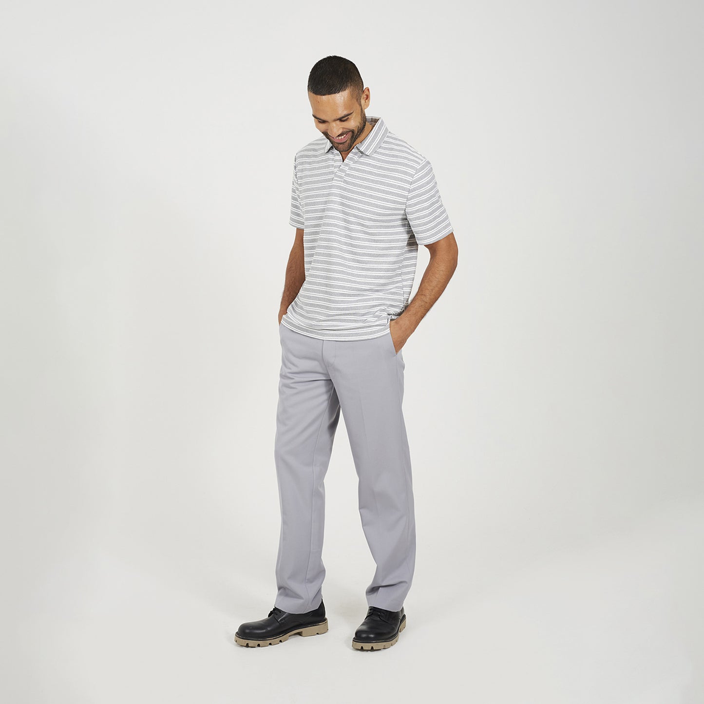 Brave Soul White Trophy Neck Polo Shirt - White Image 3