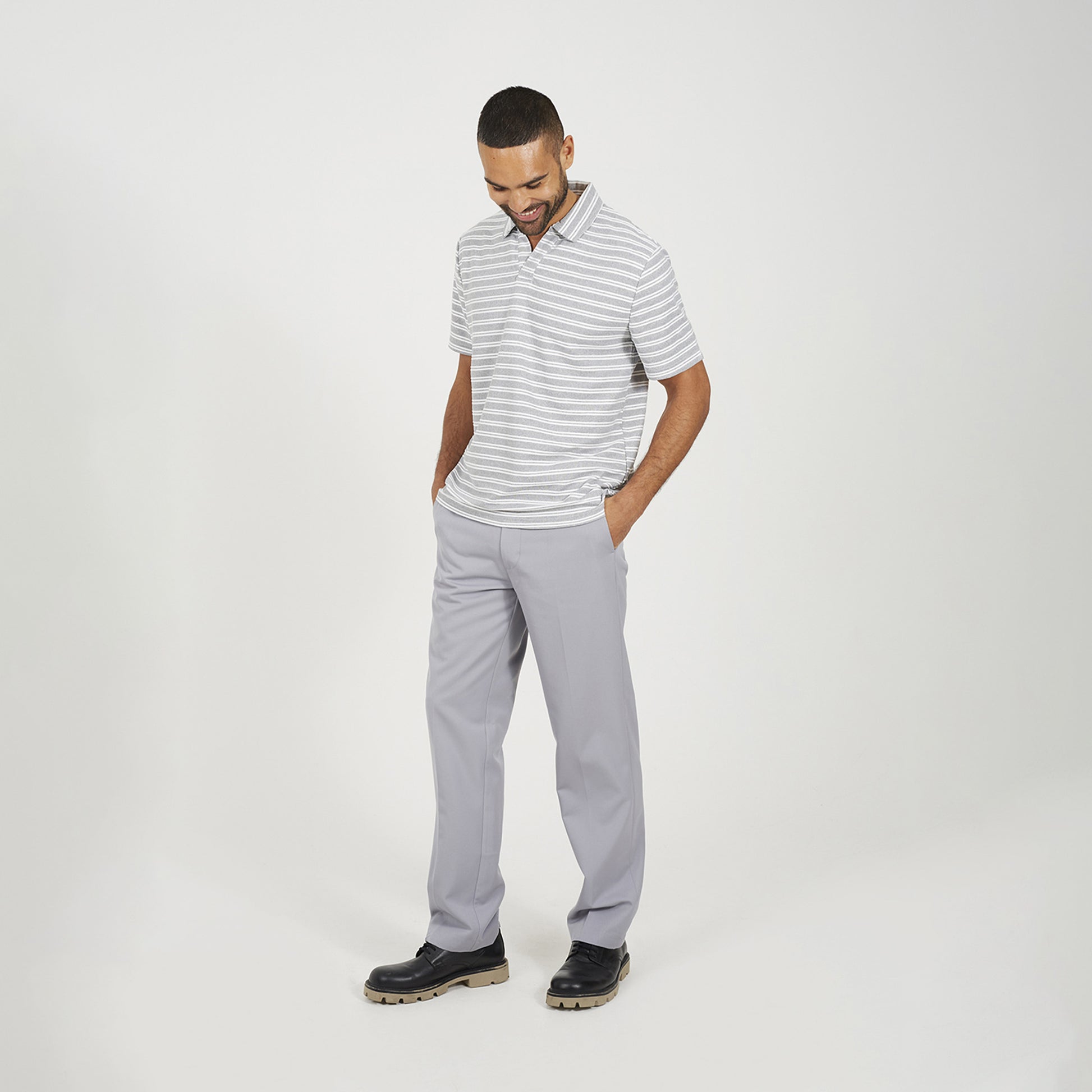 Brave Soul White Trophy Neck Polo Shirt - White Image 3