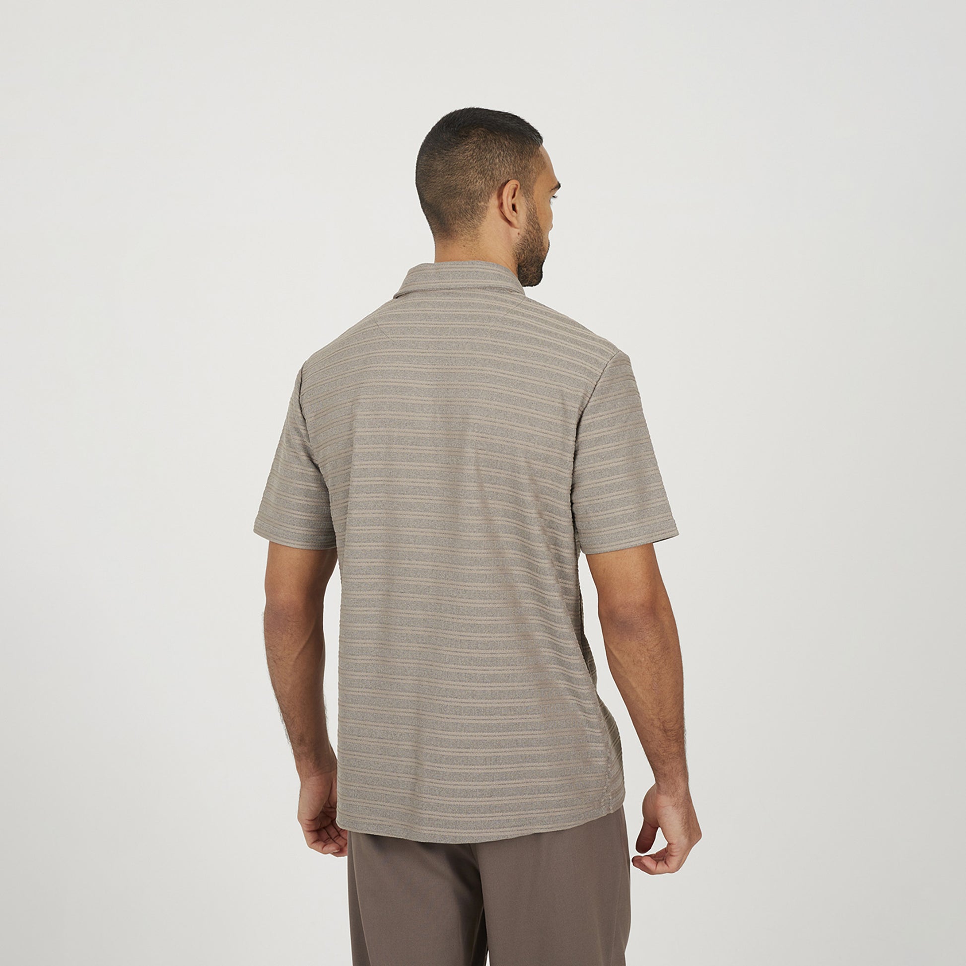Brave Soul Brown Trophy Neck Polo Shirt - Brown Image 2