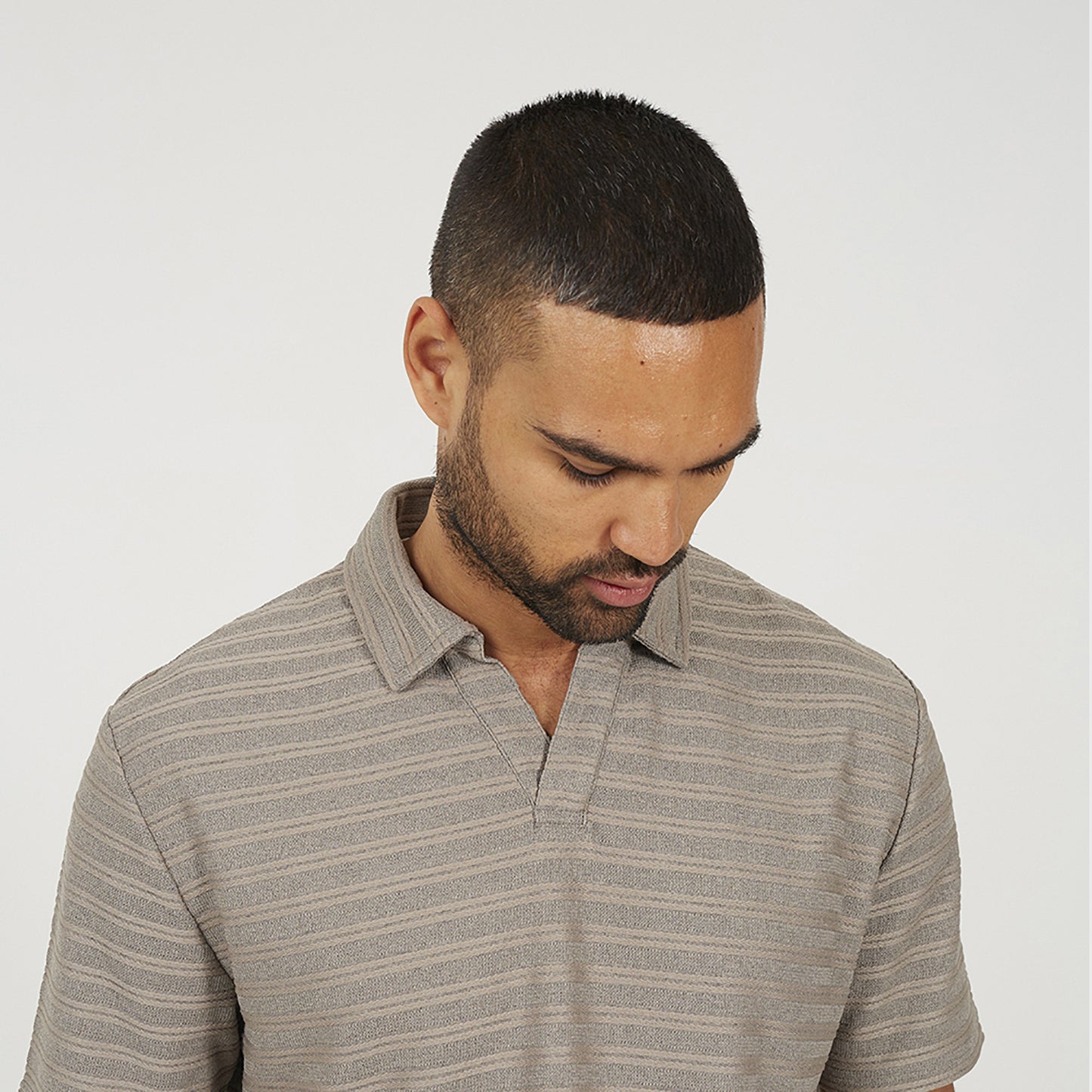 Brave Soul Brown Trophy Neck Polo Shirt - Brown Image 4
