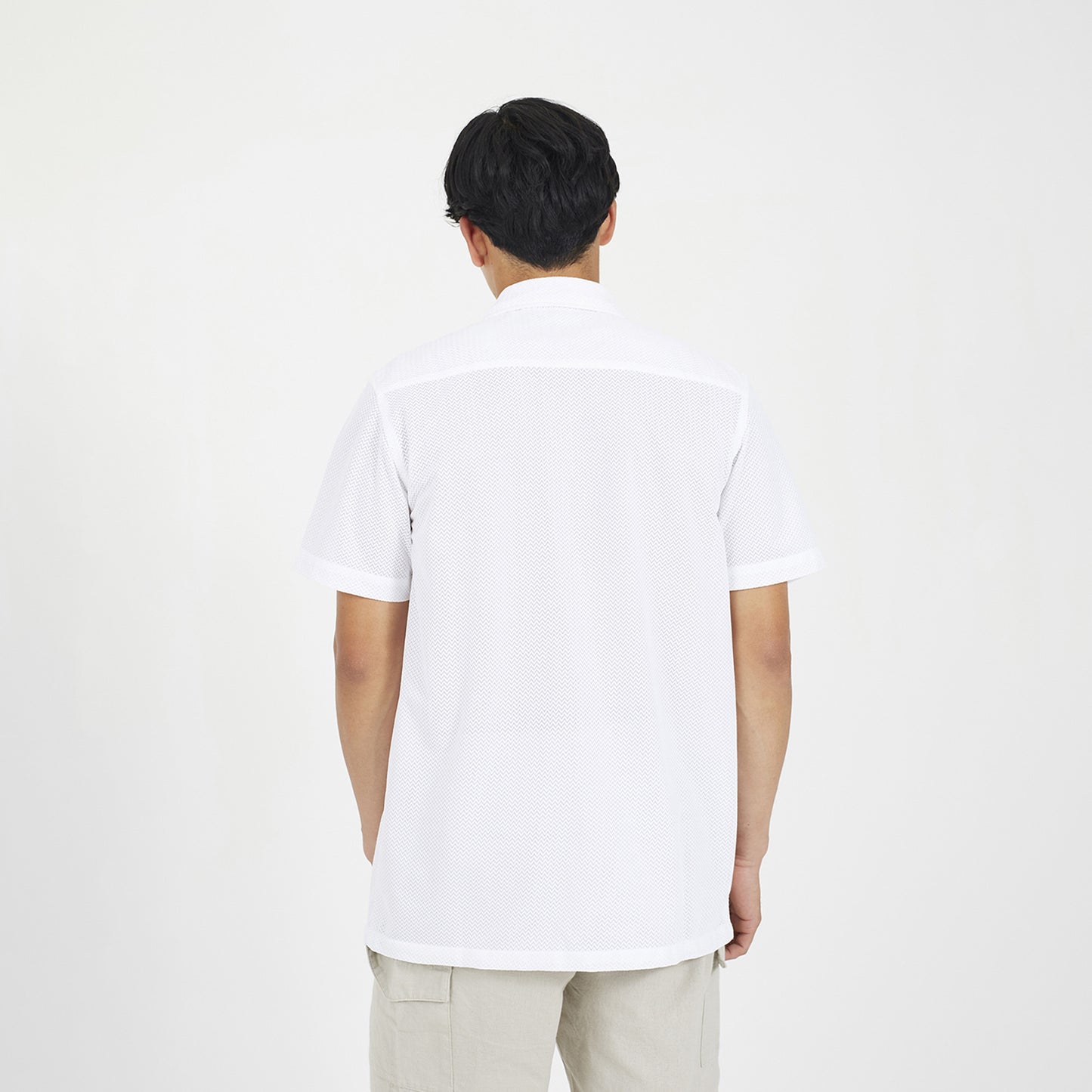 Brave Soul Off White Revere Collar Short Sleeve Shirt - Off White Image 2