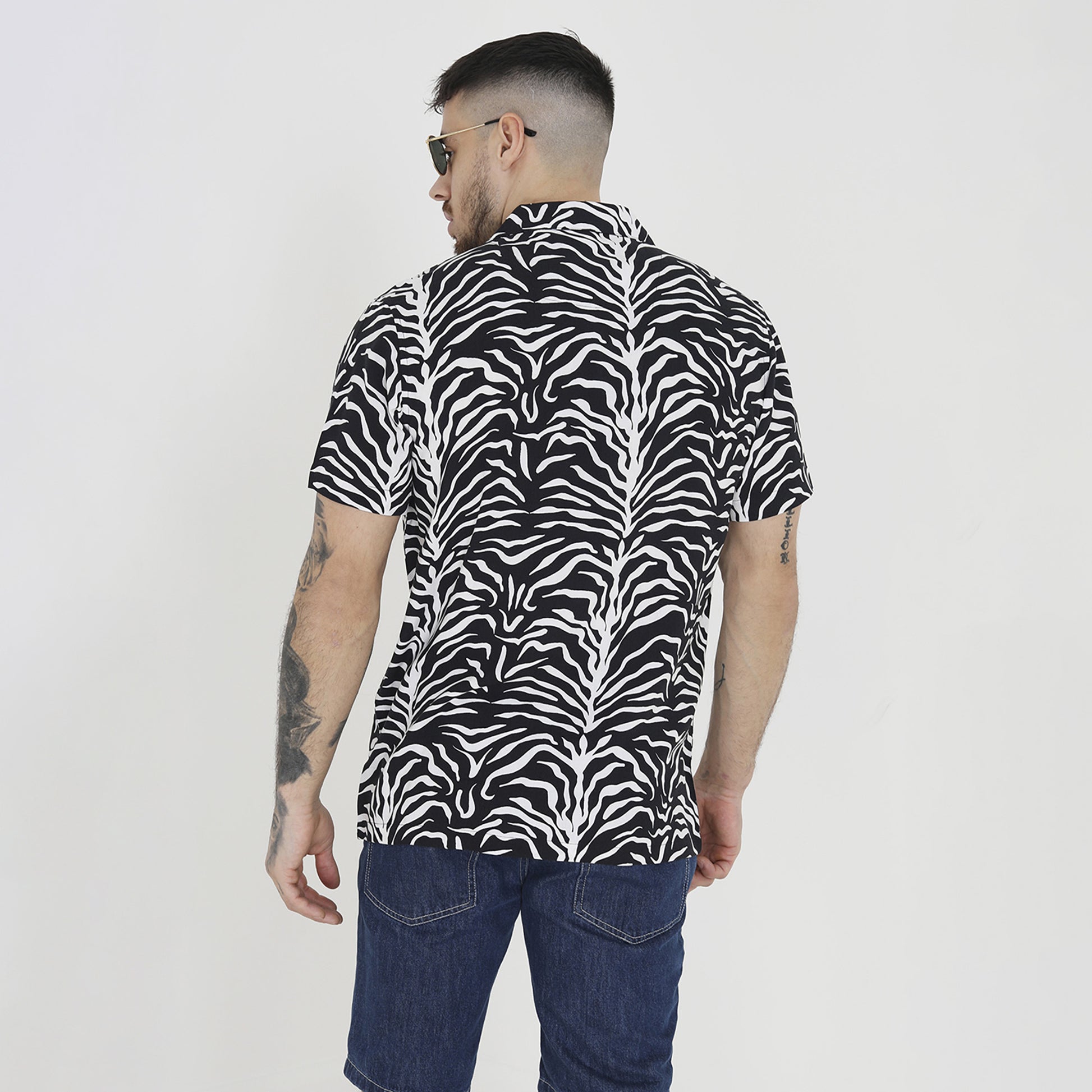 Brave Soul White Short Sleeve Print Shirt - White Image 2