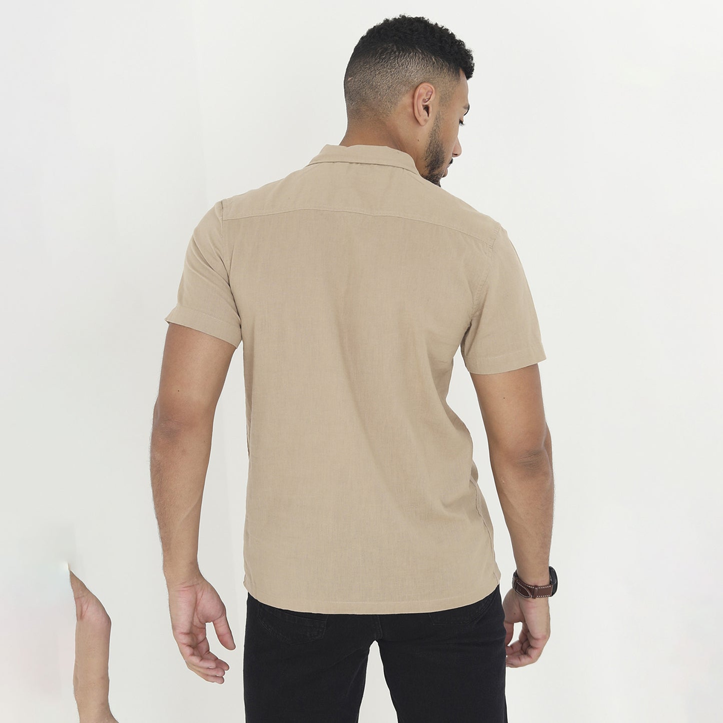 Brave Soul Stone Short Sleeve Shirt - Stone Image 2