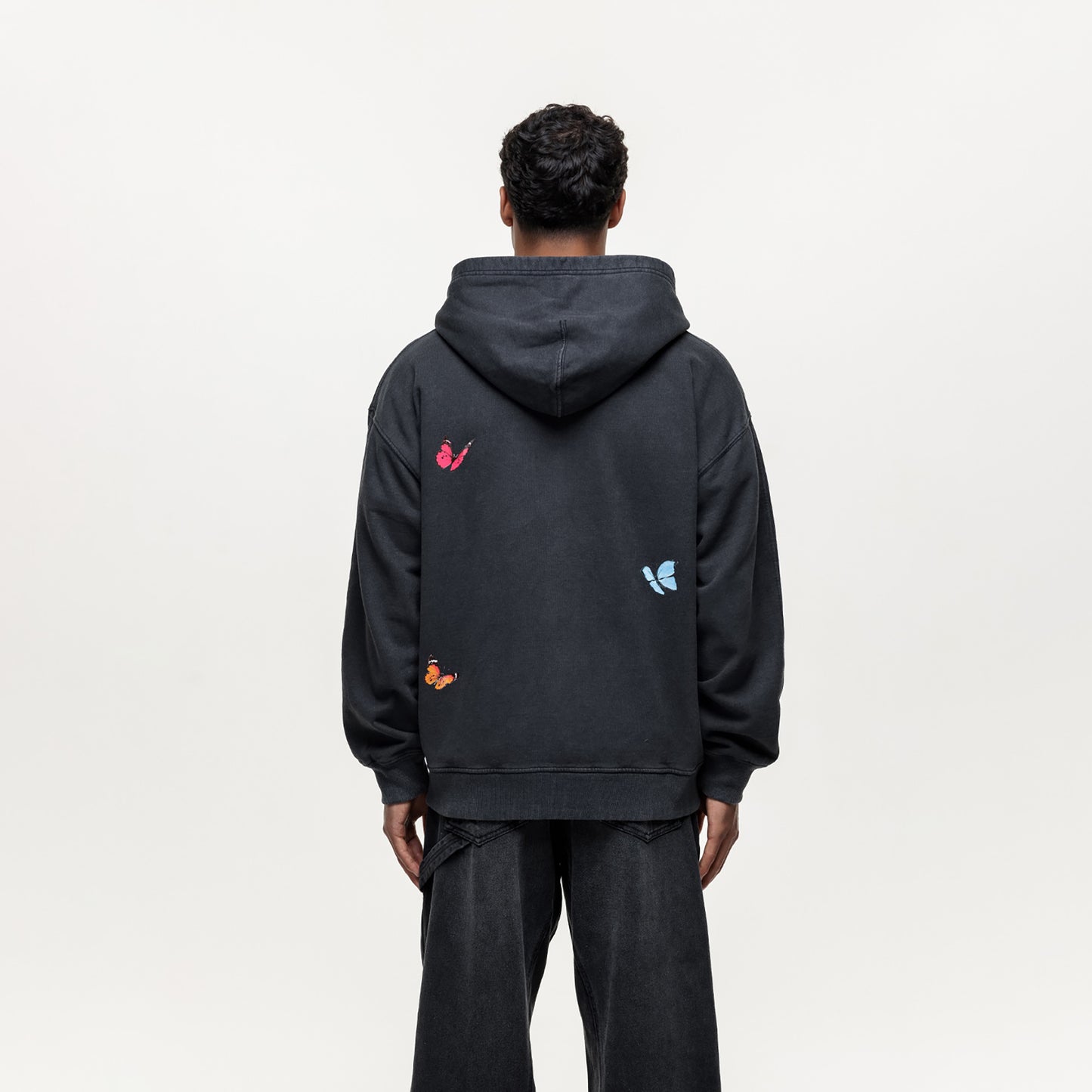 Good For Nothing Black Printed Zip Through Hoodie - Black Image 2