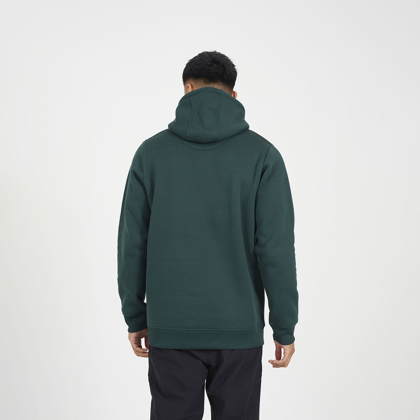 Brave Soul Dark Green Hoodie with Crossover Neck - Dark Green Image 2