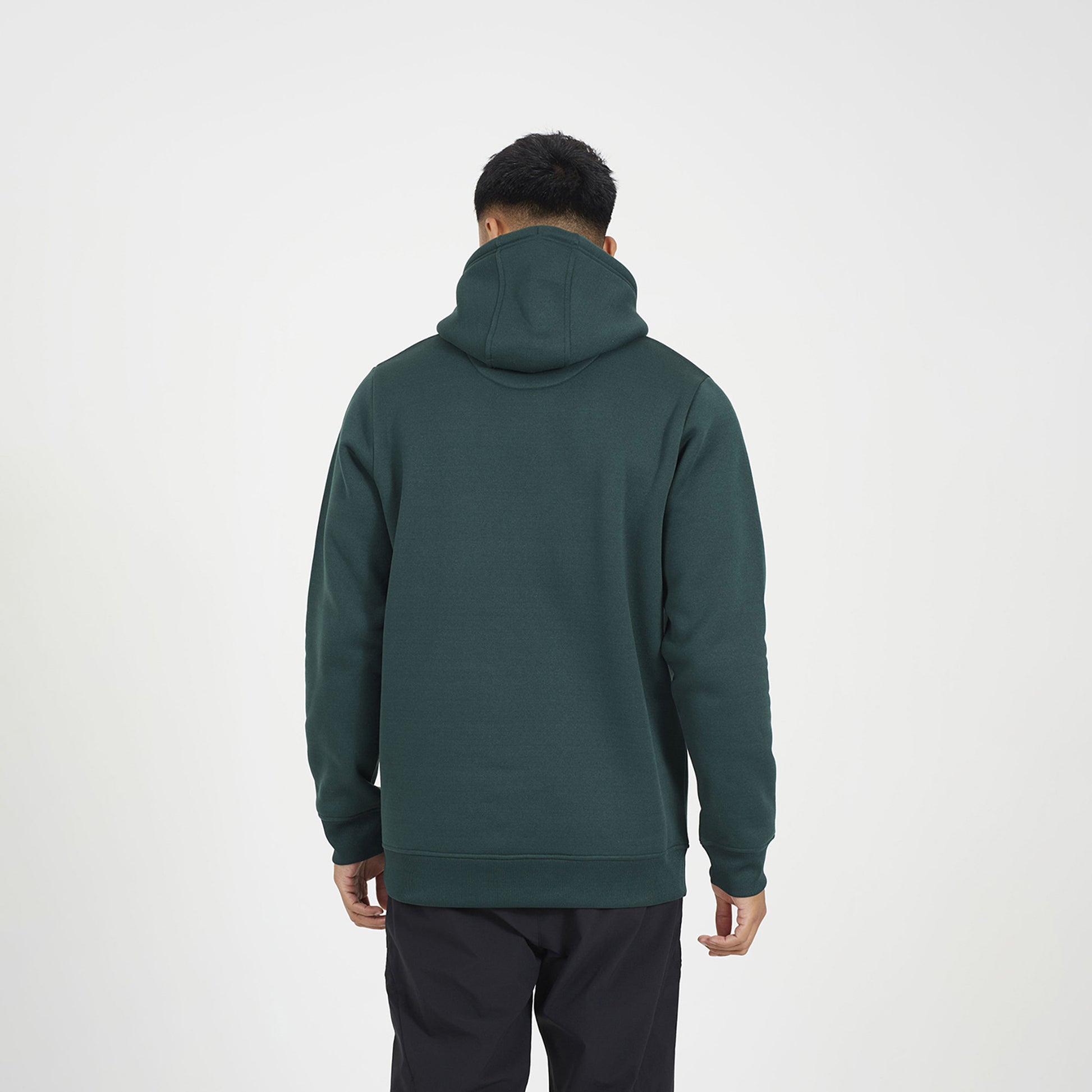 Brave Soul Dark Green Hoodie with Crossover Neck - Dark Green Image 2