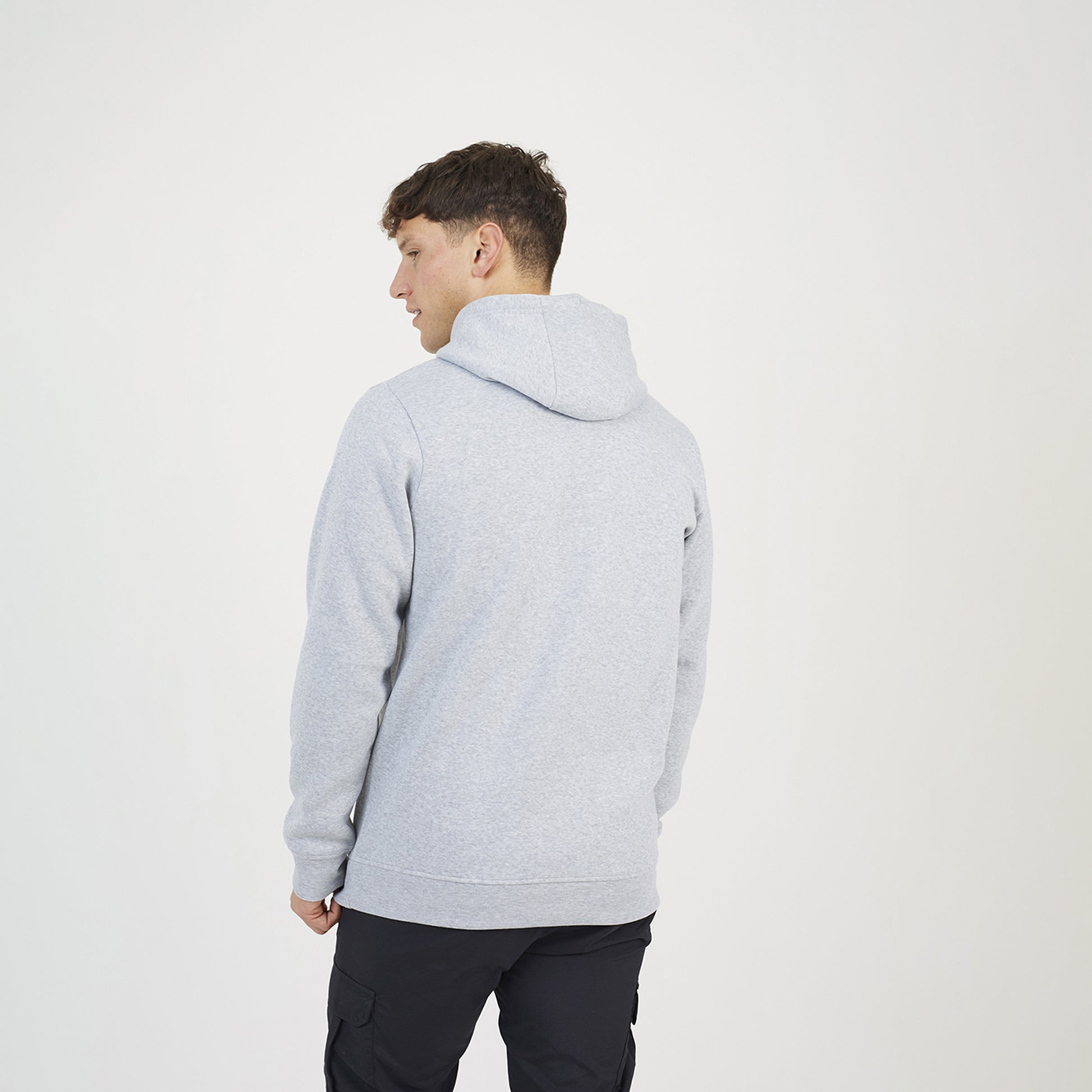 Brave Soul Grey Hoodie With Kangaroo Pocket - Grey Image 2