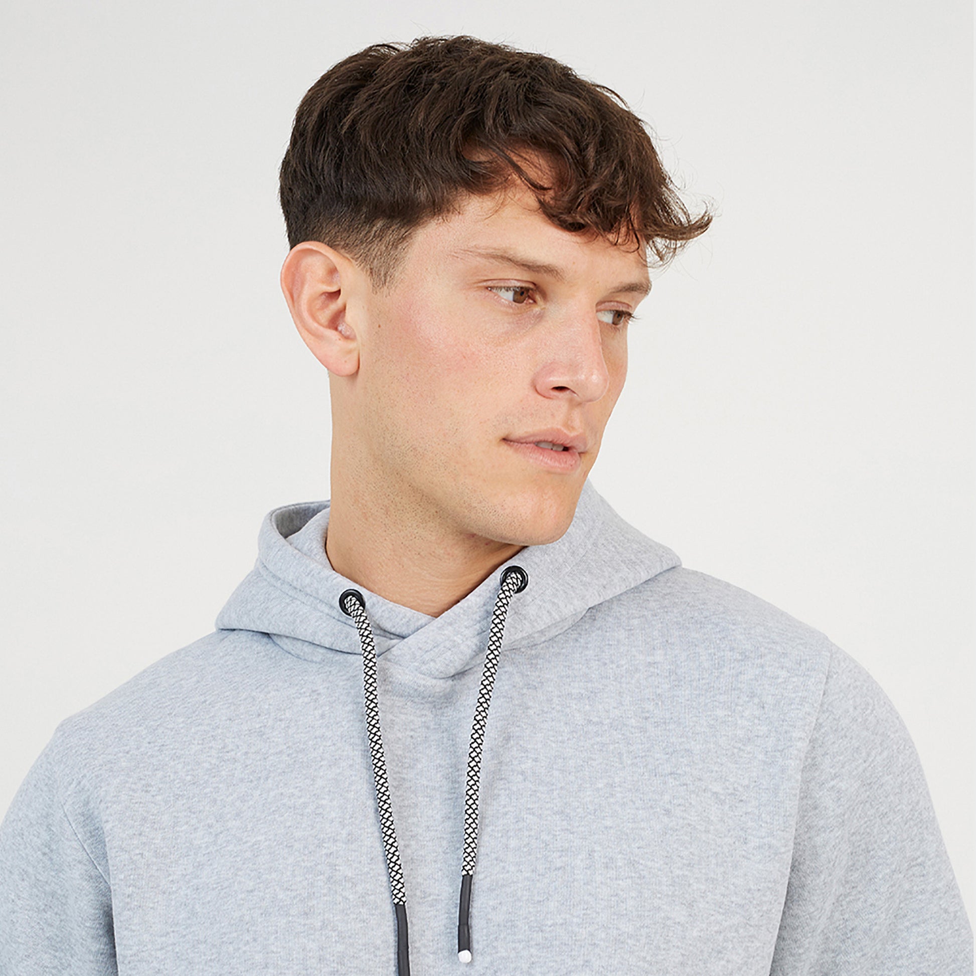 Brave Soul Grey Hoodie With Kangaroo Pocket - Grey Image 4