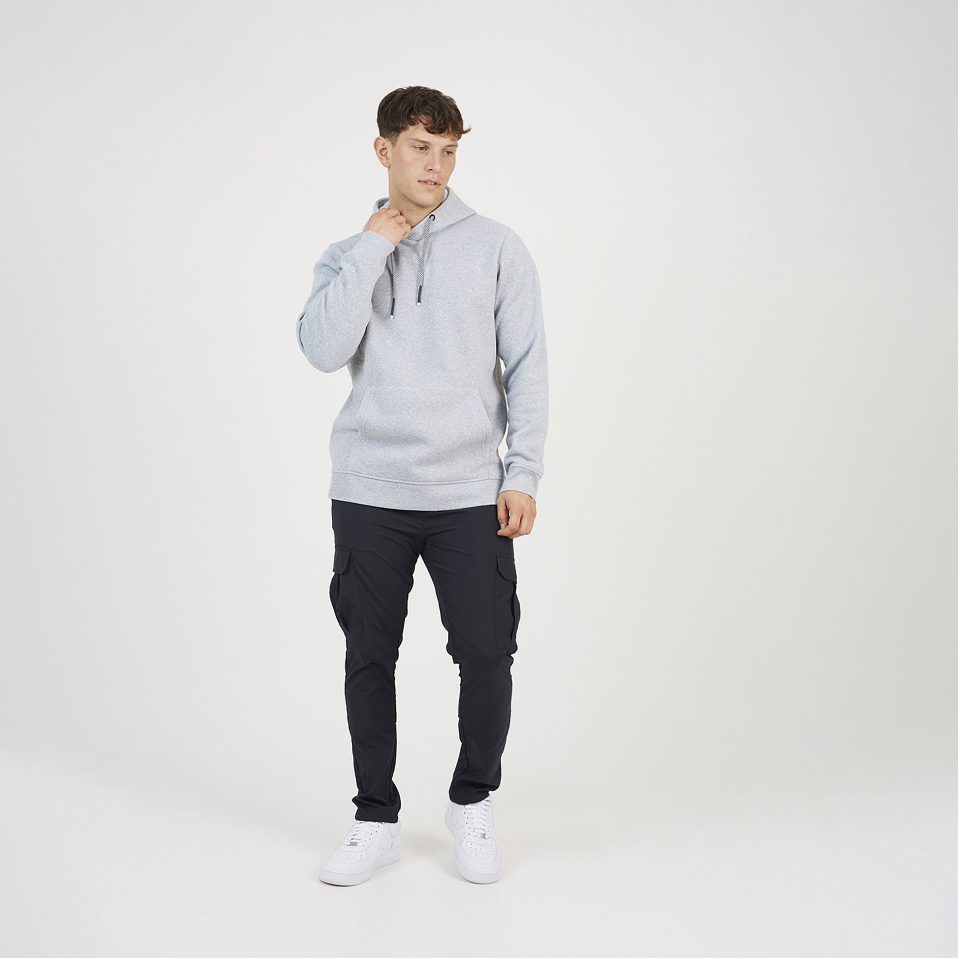 Brave Soul Grey Hoodie With Kangaroo Pocket - Grey Image 3