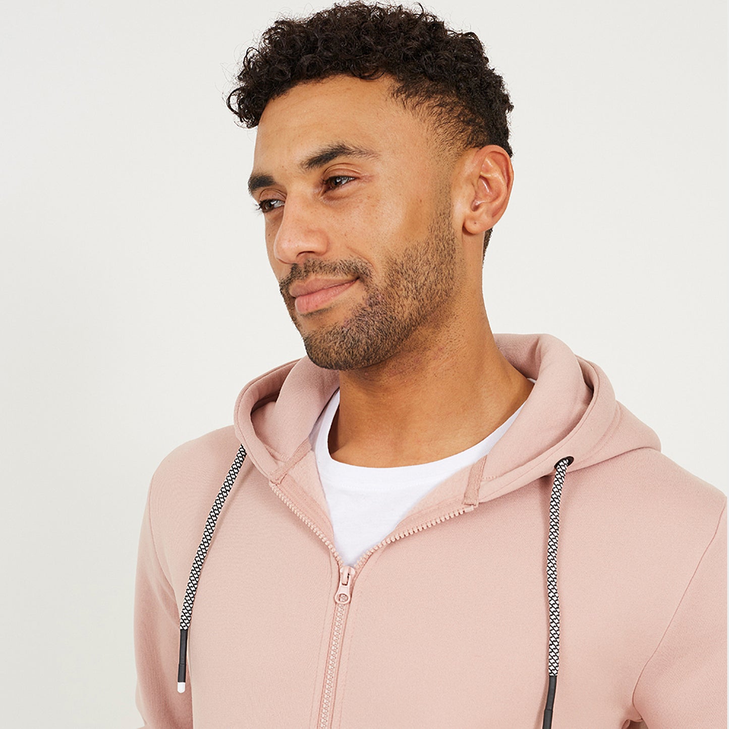 Brave Soul Pink Zip Through Hoodie - Pink Image 4