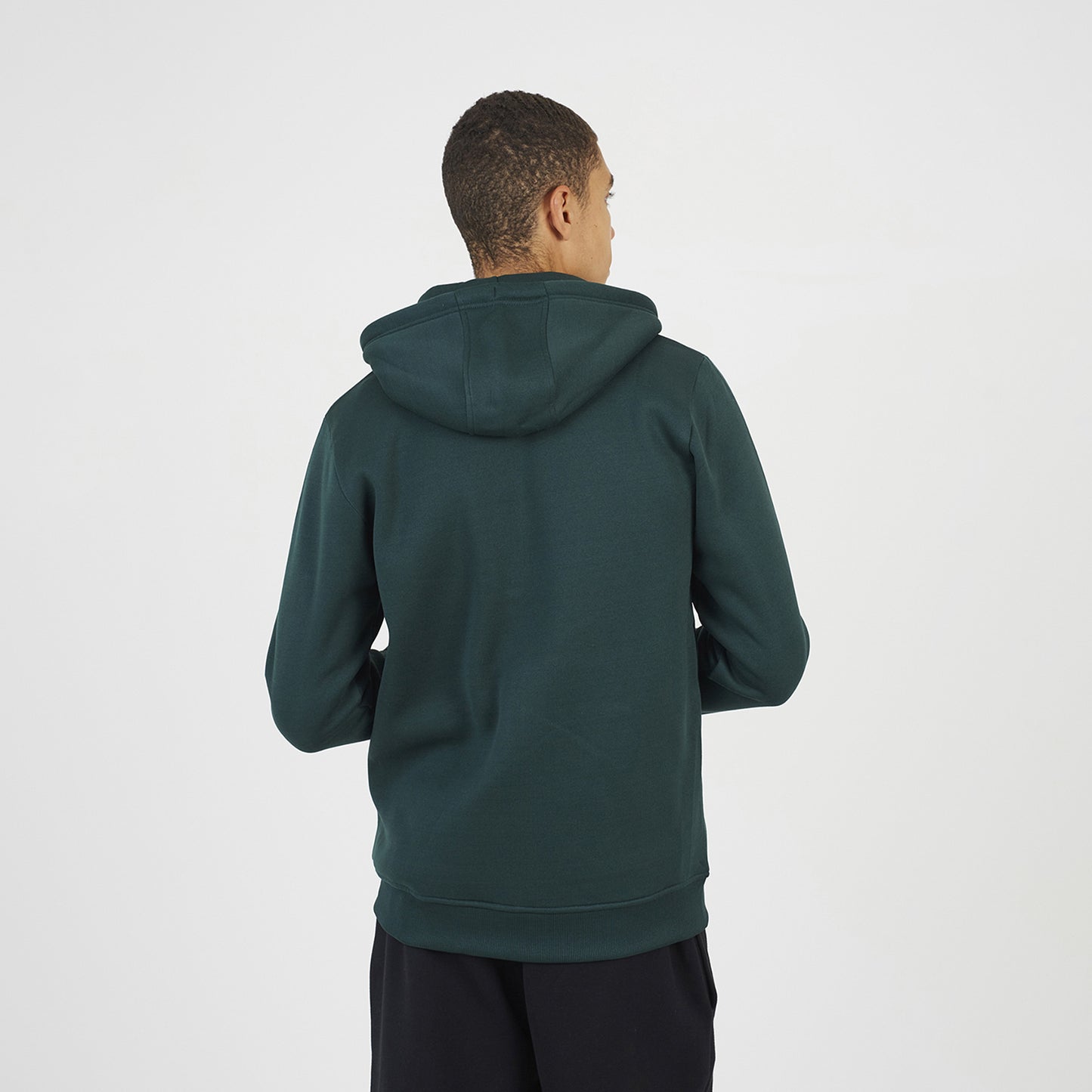 Brave Soul Dark Green Full Zip Hoodie - Dark Green Image 2