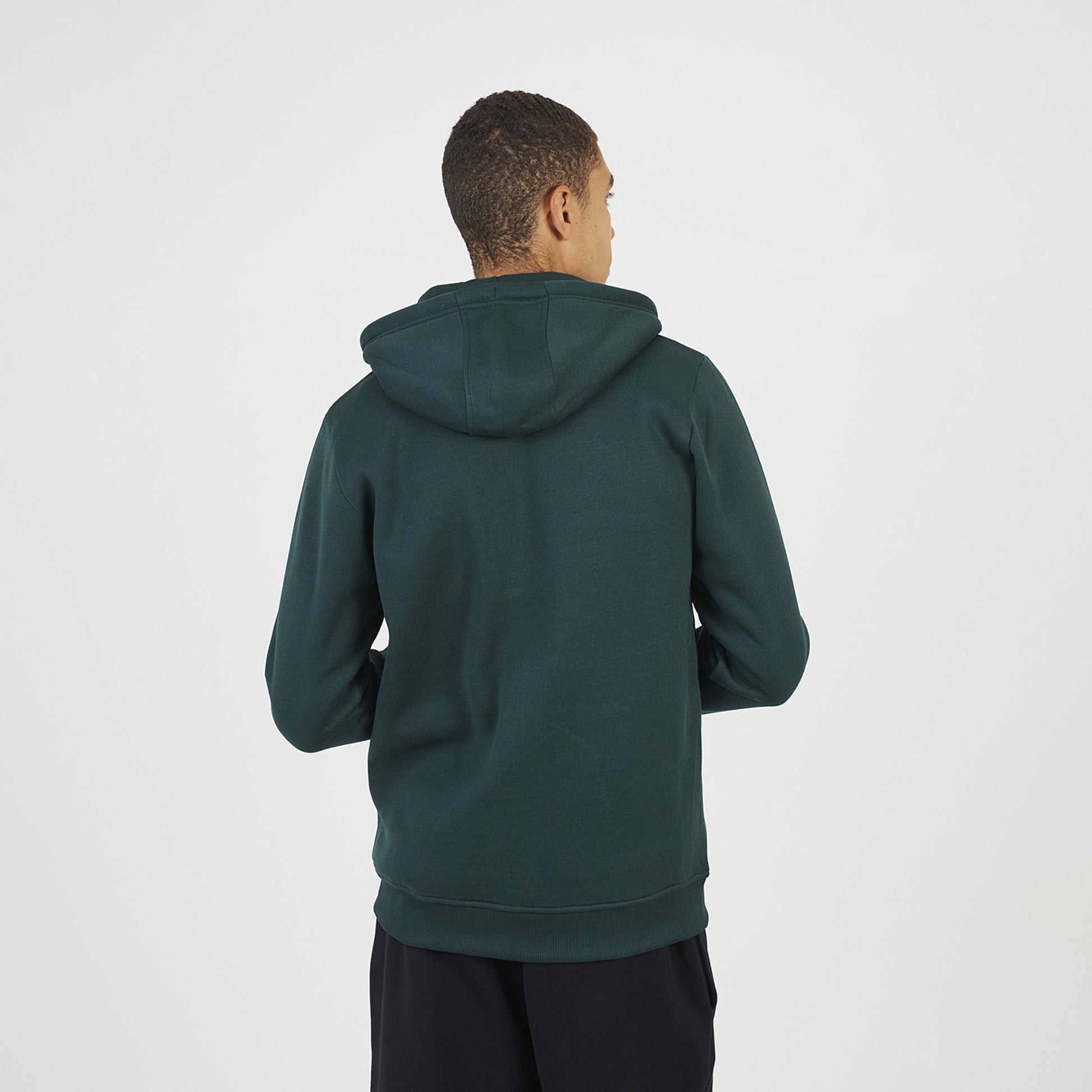 Brave Soul Dark Green Full Zip Hoodie - Dark Green Image 2