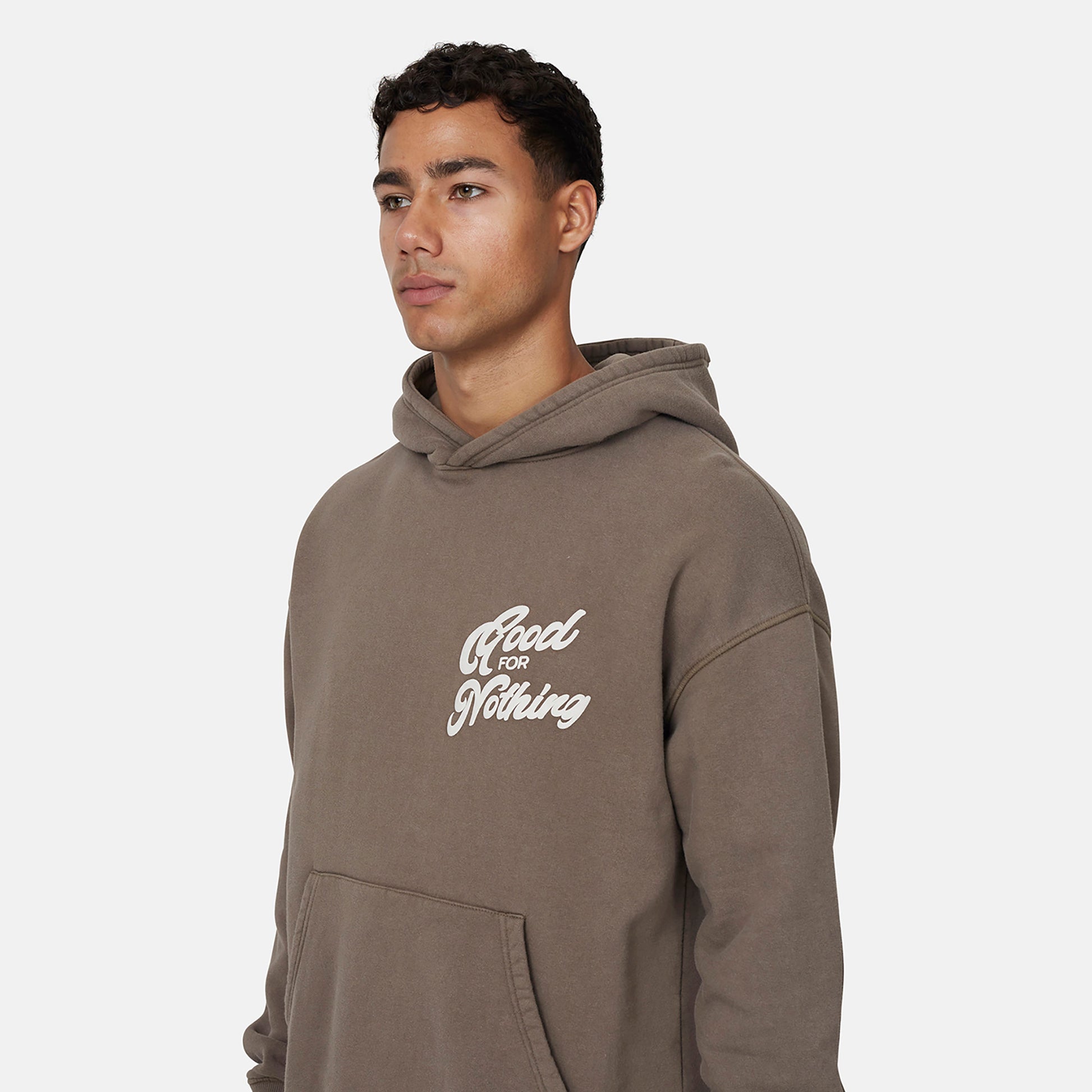 Good For Nothing  Fawn Relaxed Hoodie - Fawn Image 2